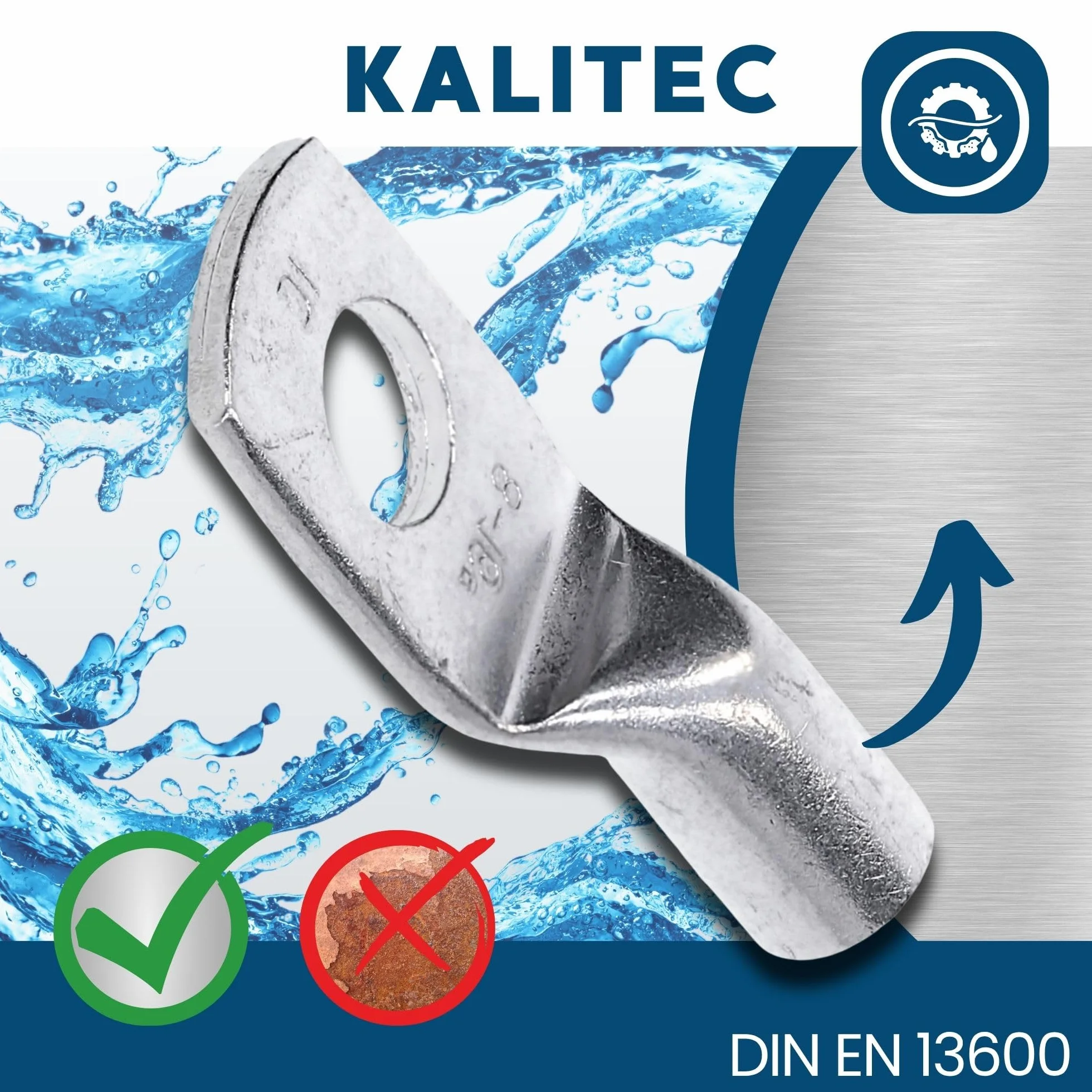 Kalitec HR16-8 końcówki kablowe 16 mm² M8 standardowe