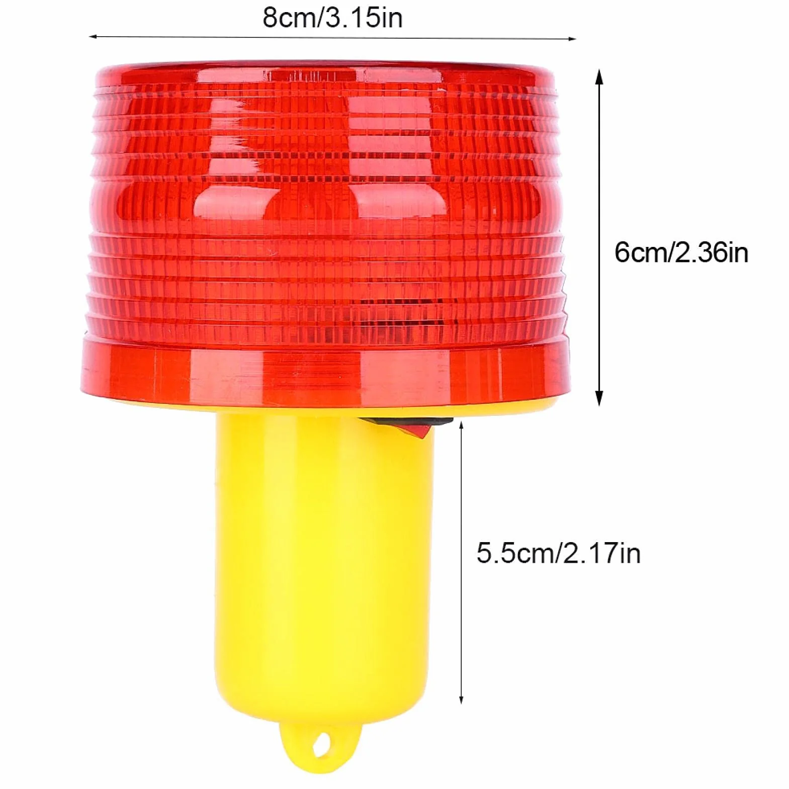 Solarna lampa ostrzegawcza LED 300A plastikowa czerwone światło do dróg