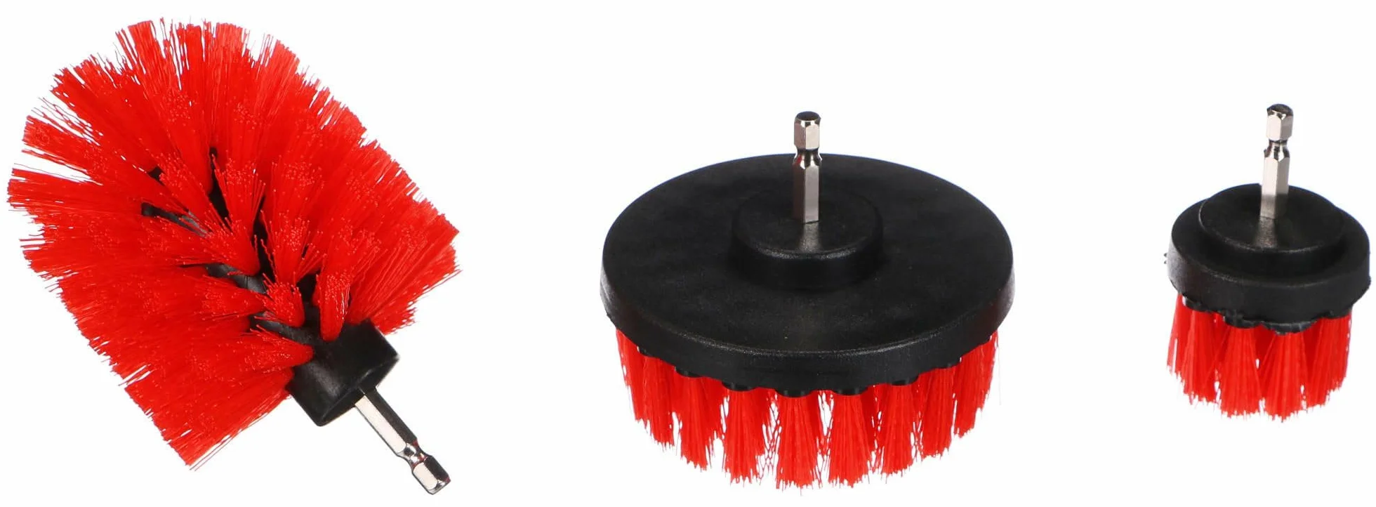 CAR DETAILING DRILL BRUSH 3 MEDIUM | Zestaw szczotek na wiertarkę do czyszczenia samochodu, średnia twardość | 3 sztuki