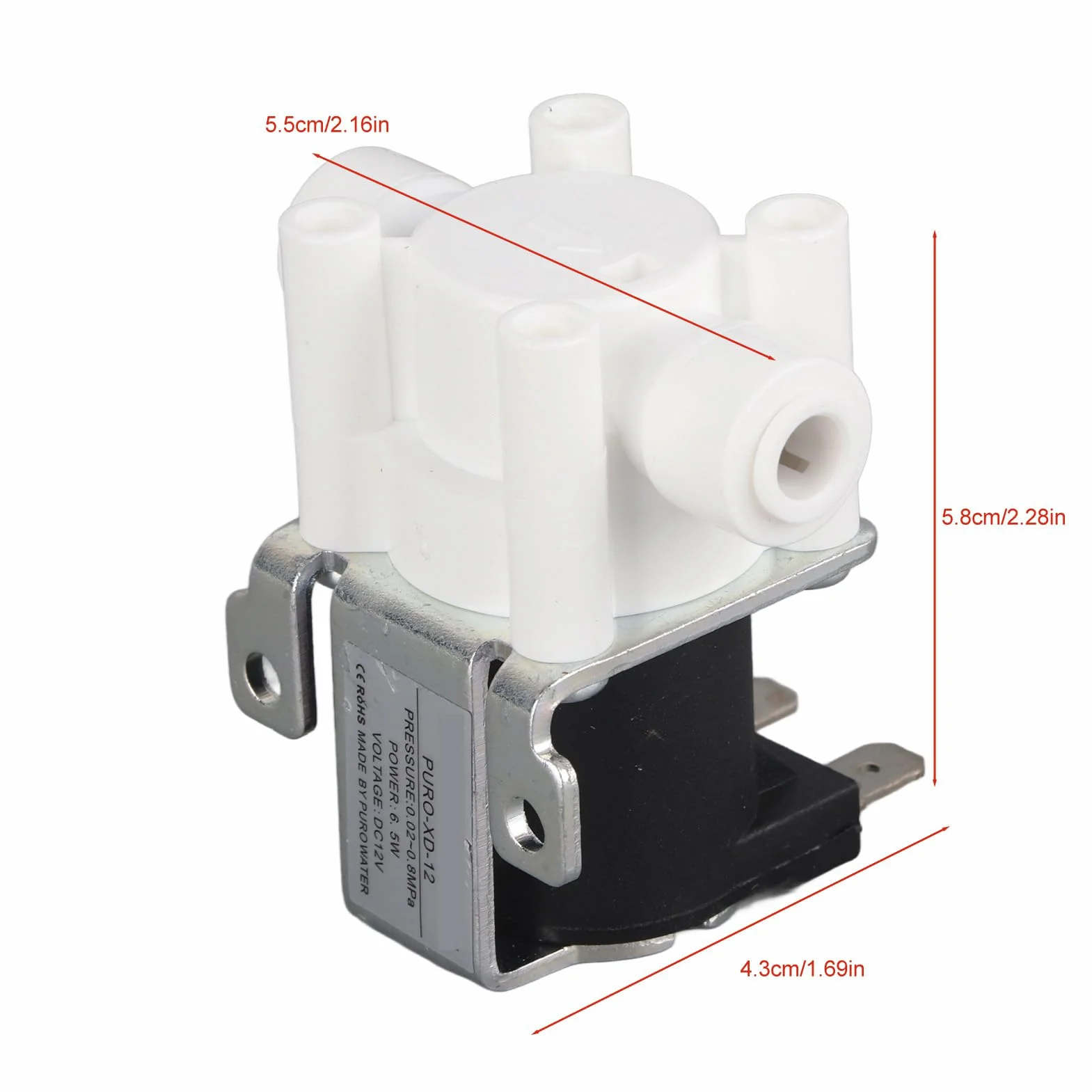 Zawór elektromagnetyczny wody DC 12V 1/4 cala zwykle zamknięty