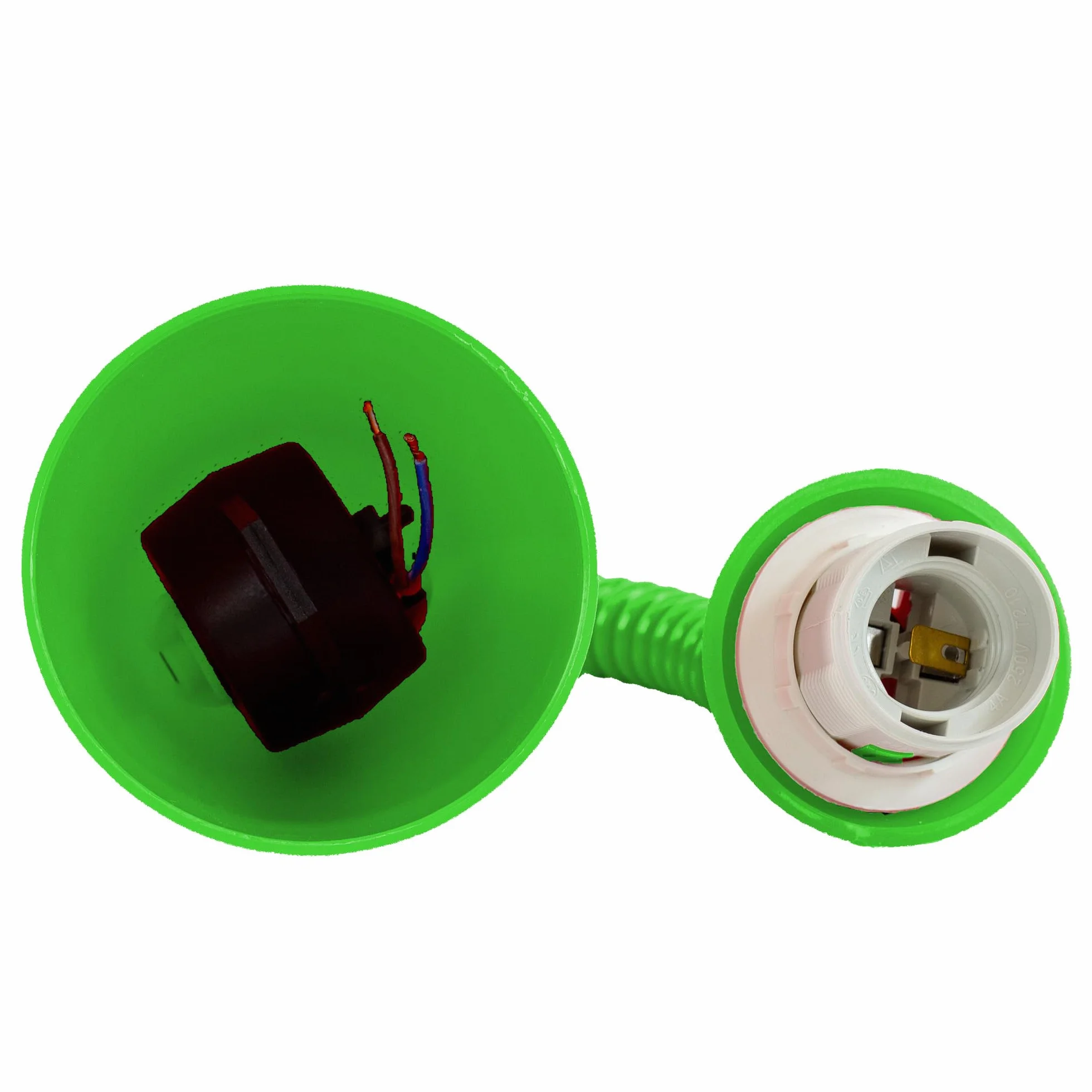 Zawiesie Regulowane CEZOS Oprawa do Lamp E27 Kabel Spiralowany (Zielony)