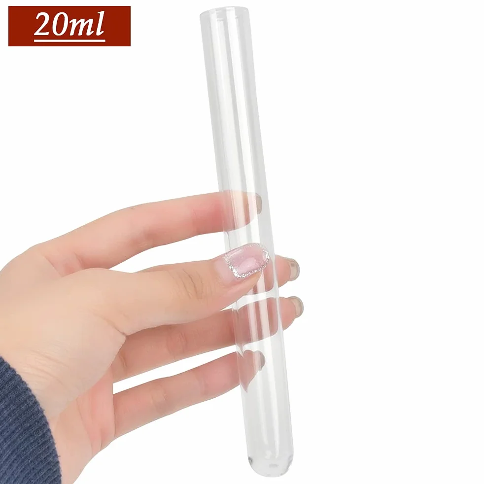 30 szt. plastikowych probówek, przezroczyste plastikowe butelki z korkiem, probówki, przechowywanie pojemników na próbki do dekoracji imprezowych, cukierków, 20 ml