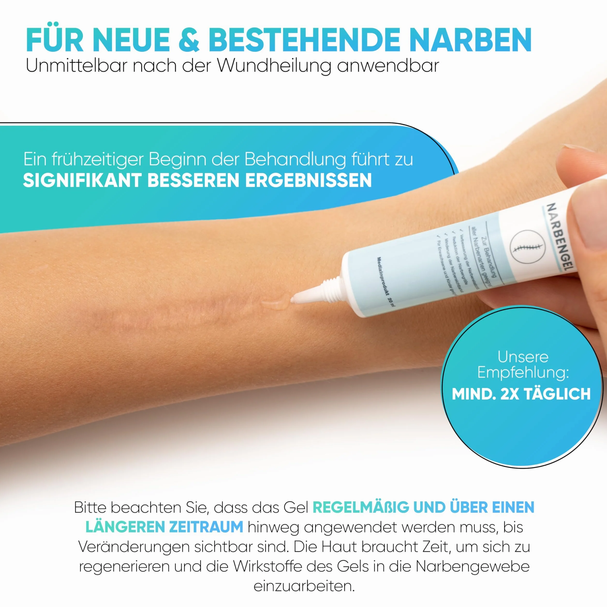 Health Press® Żel na blizny 20 ml zmniejsza widoczność blizn dla dorosłych i dzieci