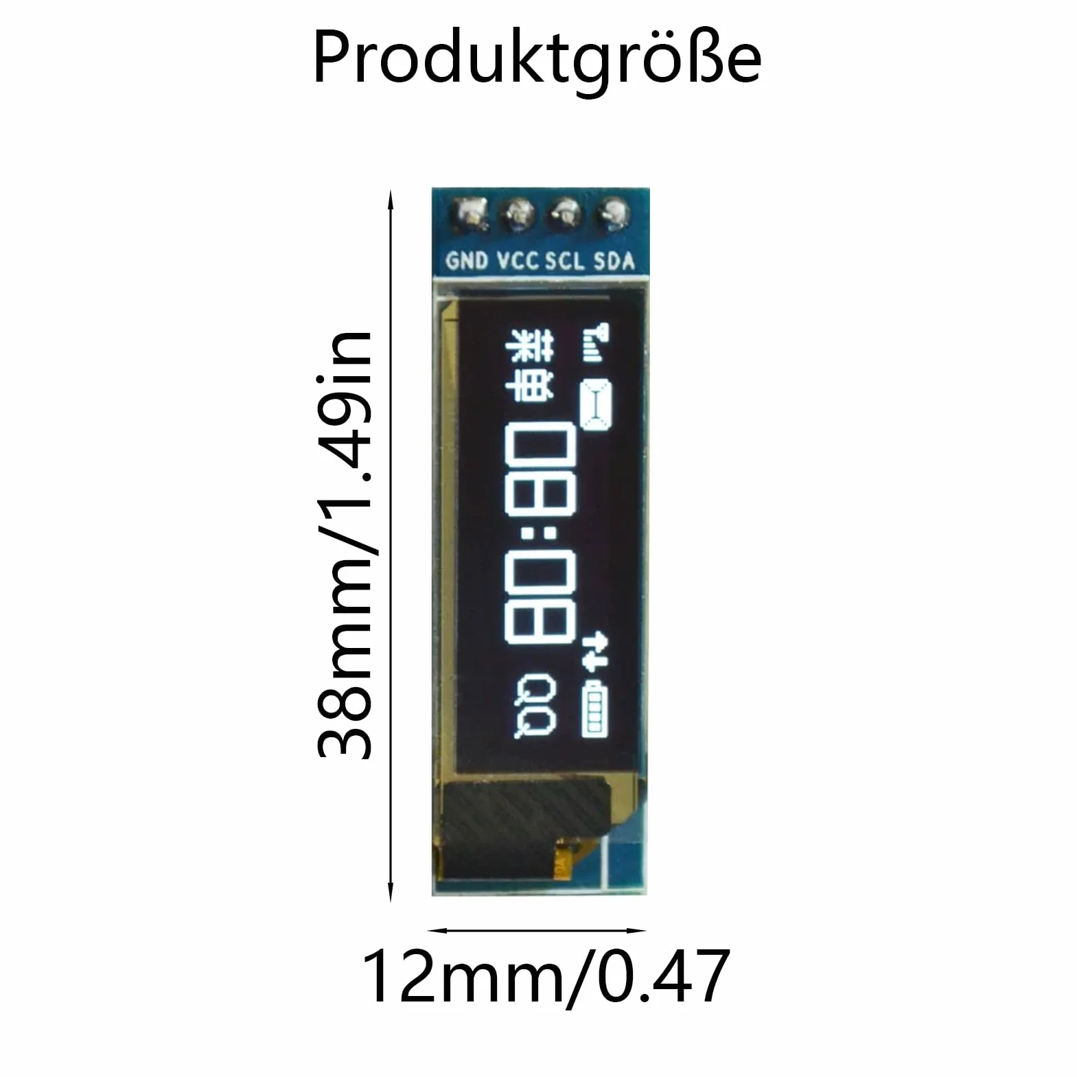 GERUI 3 moduły wyświetlacza OLED LCD o przekątnej 0,91", mały moduł IIC, 128 x 32 cm, wyświetlacz LCD, kompatybilny z 3,3 V-5 V, innymi mikrokontrolerami, białe