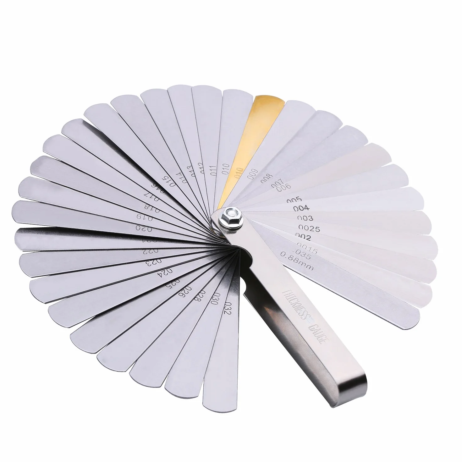 32 ostrza ze stali nierdzewnej szczelinomierz Dual Marked Metric i Imperial Gap miernik