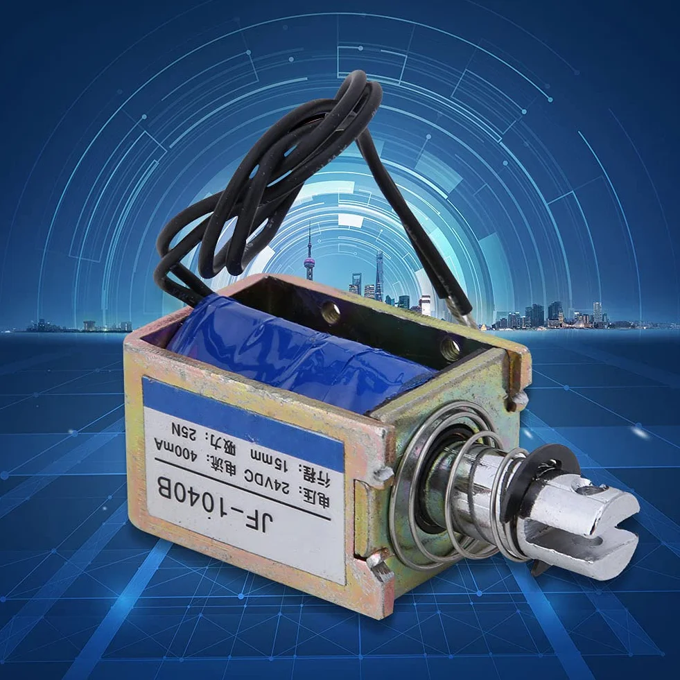 Elektromagnes push-pull 15mm 25N 24V JF-1040B antyutleniający do automatów sprzedających