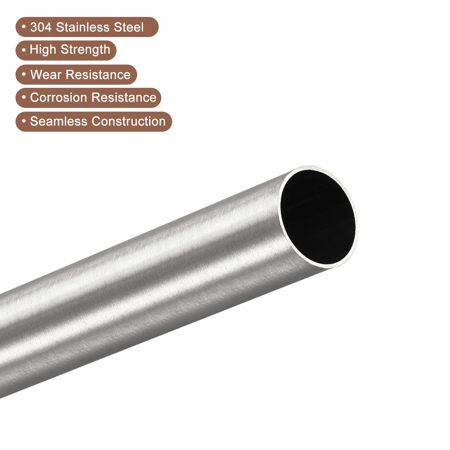 sourcing map Rura ze stali nierdzewnej 304, Ø 16 mm x 0,5 mm grubości ścianki, długość 200 mm, rura kapilarna z metalu do maszyn przemysłowych