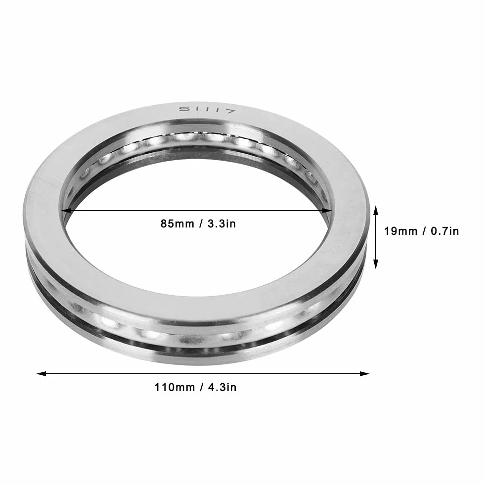 Łożysko Kulk Wzdłużne S51117 85x110x19 mm Stal