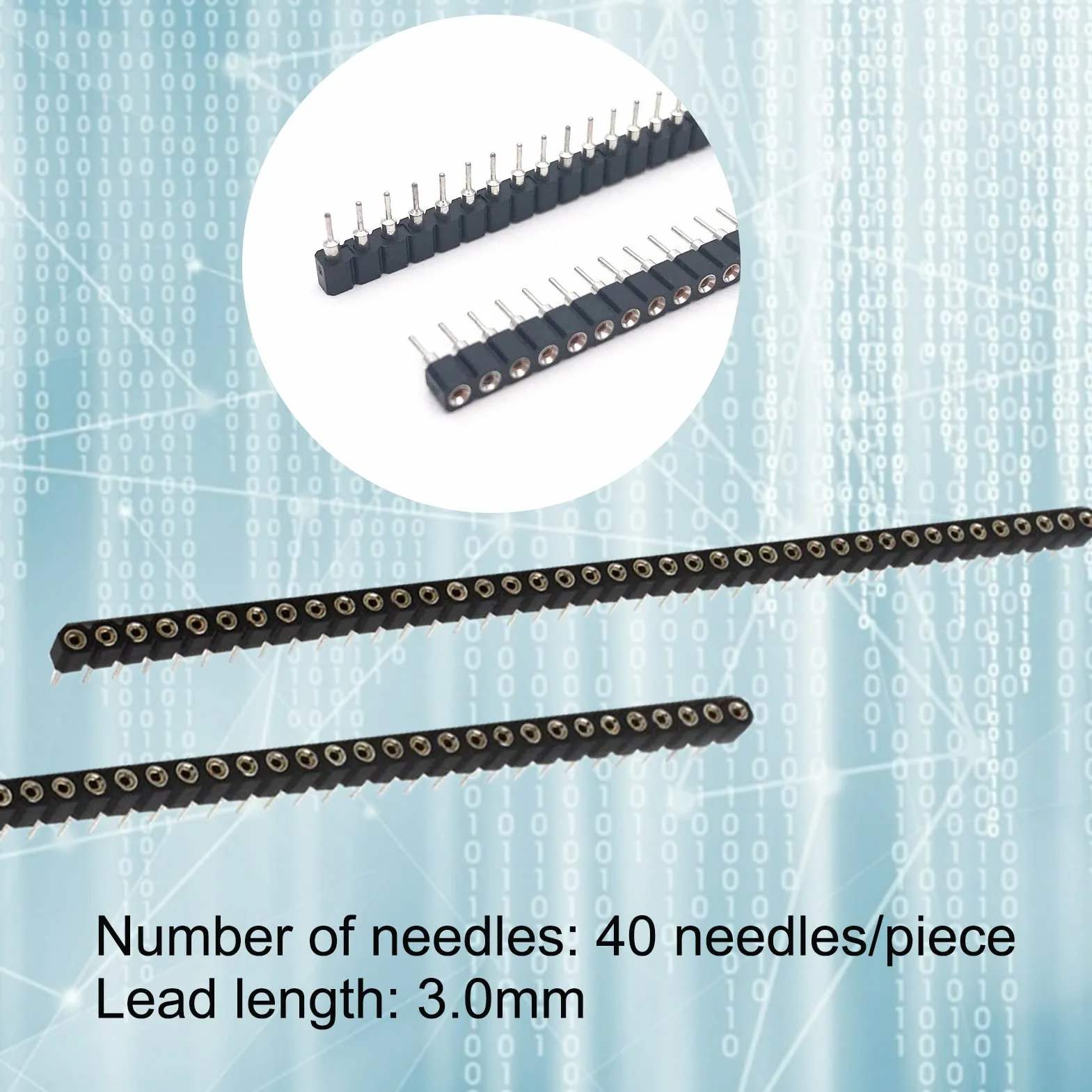 Nikou 5 sztuk 2.54mm Round Hole Header 40Pin Socket Connector do płytek drukowanych