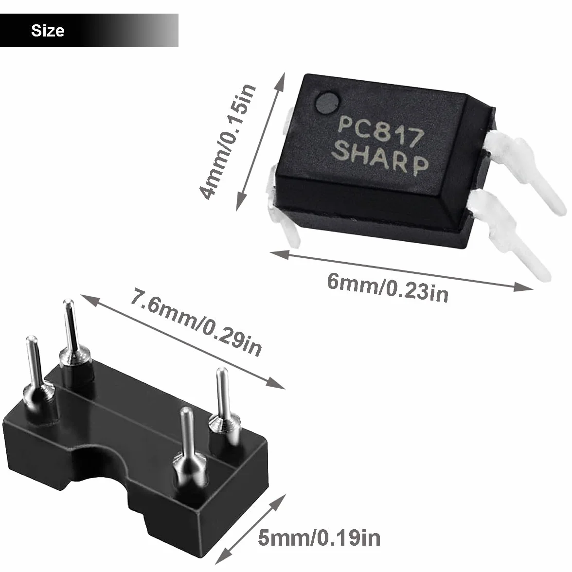 PC817 Tranzystor DIP-4 2,54 mm 50 szt. 4-pinowy
