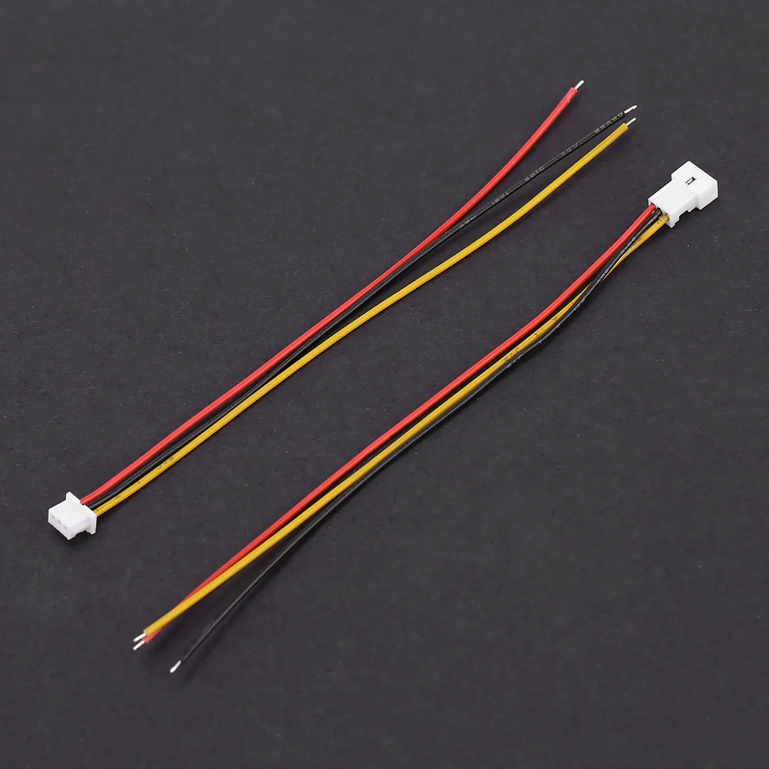 20 Szt. 1,25 MM JST 2 Pin lub 3 Pin Męski i żeński Wtyk Złącza z Kablami 100mm, Przewód łączący Złącze Kątowe JST(3Pinowy zestaw męski i żeński)