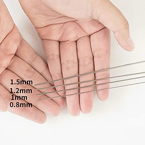 Drut sprężynowy ze stali nierdzewnej 50 cm 0,2-3 mm 20 szt.