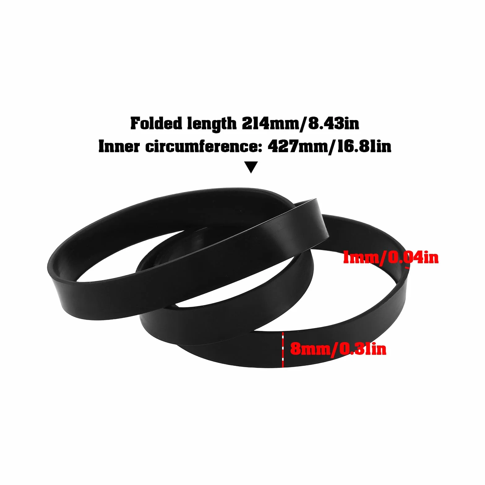 2 szt. Maszyny taśmowe Open Reel Capstan Belt 214x8x1mm Kompatybilny z Teac X-7R X-1000 X-2000