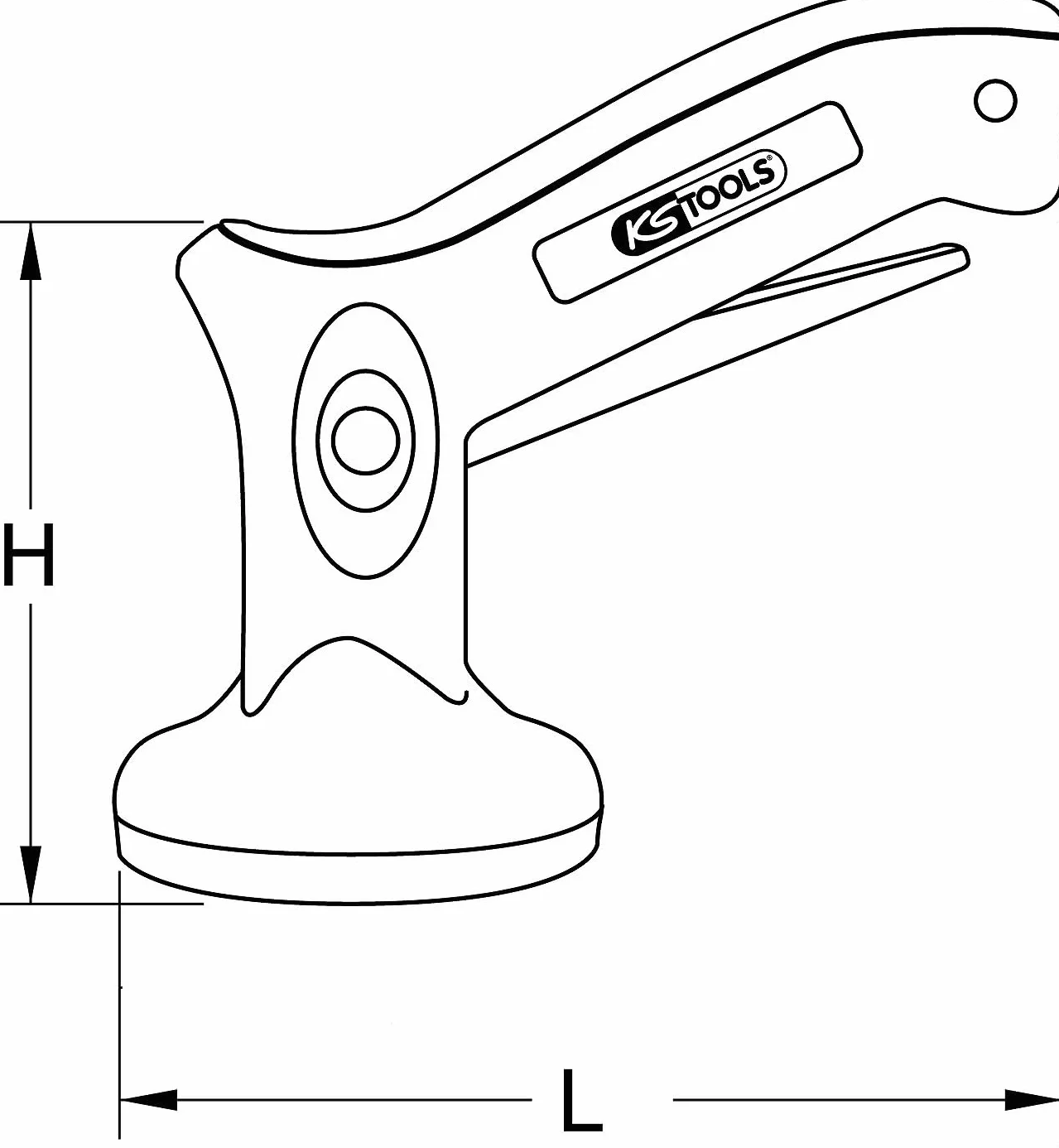 KS Tools Jednoreczny mini-podnosnik przyssawkowy 8kg