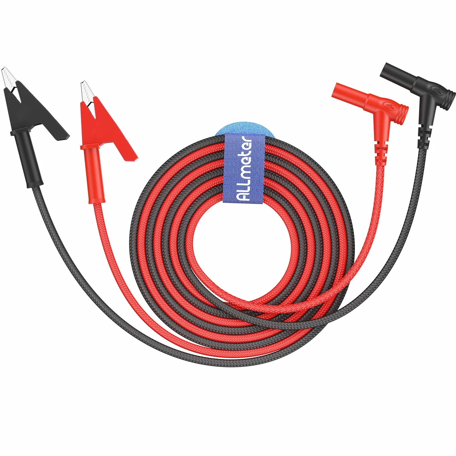 Kabel kontrolny z wtyczką bananową i zaciskiem krokodylkowym 120 cm 20 A 1000 V do multimetru izolowany czerwono-czarny