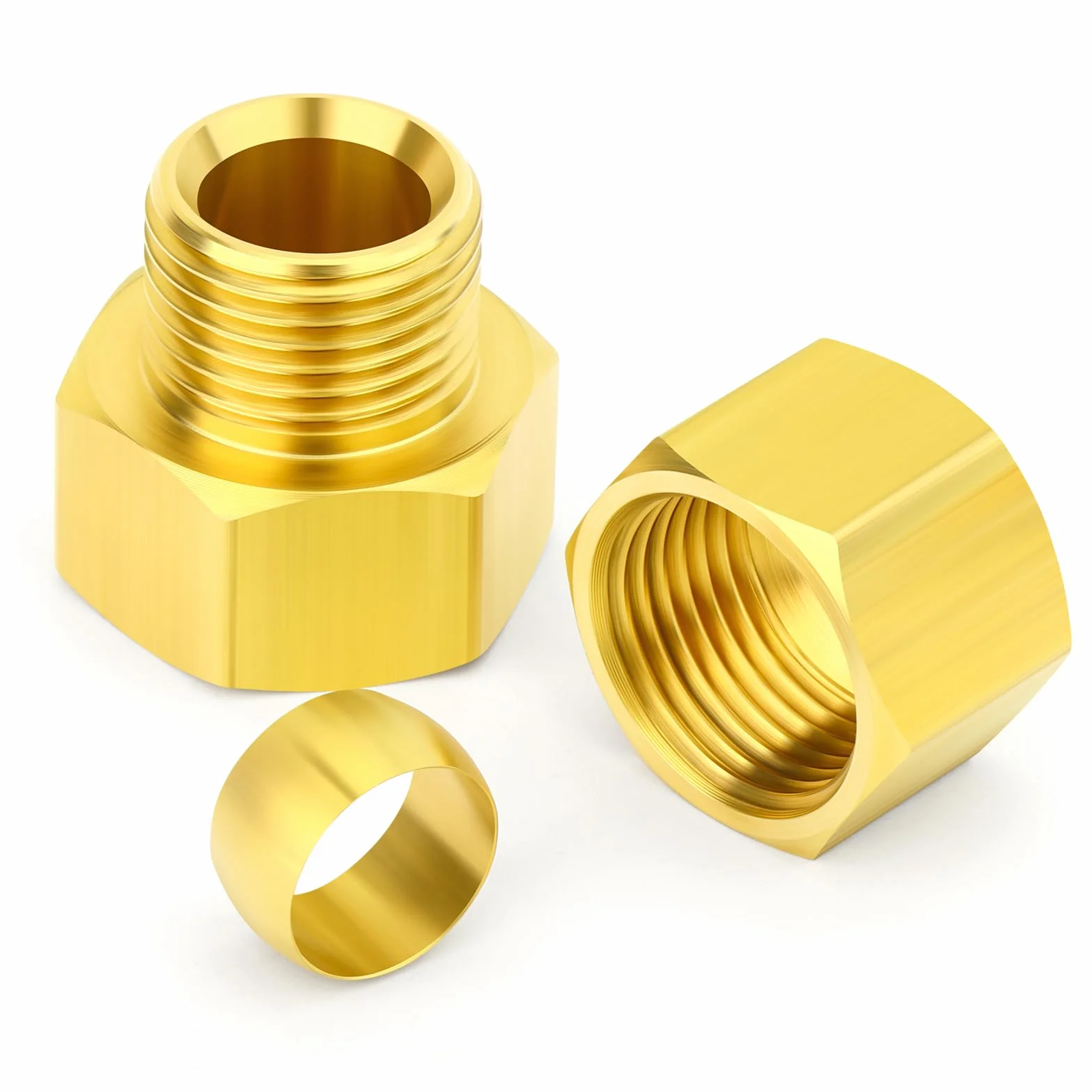 Mosiężna złączka kompresyjna 6 mm x 1/8 cala BSP prosta