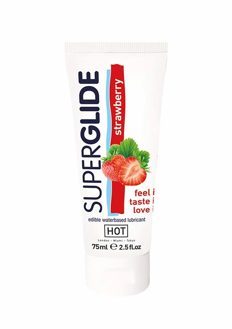 HOT Edible SUPERGLIDE strawberry, 75 ml
