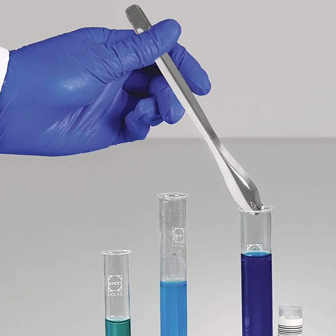 Evenden Szpatułka laboratoryjna ze stali nierdzewnej, 15 ., łyżki laboratoryjne, mikrołopatki, do mieszania próbek odczynników