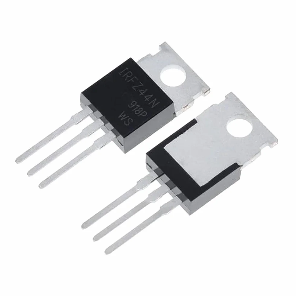 Tranzystor IRFZ44N IRFZ44 N-Channel International prostownik Power Mosfet 49A 55V z radiatorem, śrubokręt Philips