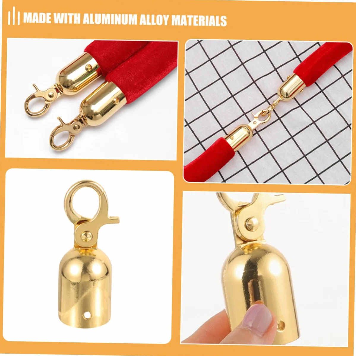 Mobestech Stylowy Aluminiowy Stop Liny Końcowej Haka Poręczy Stoper 4 Szt. Zestaw