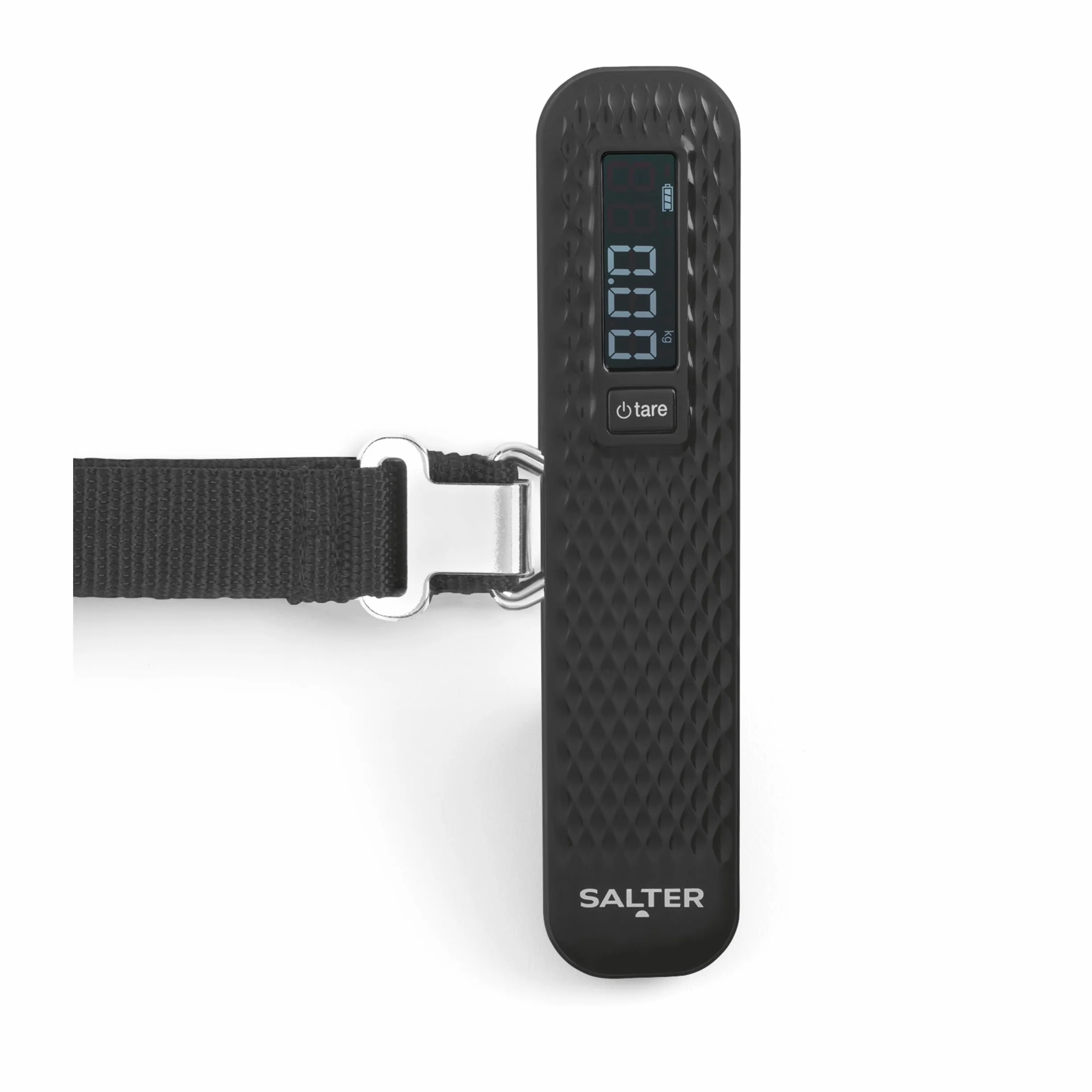 Salter Cyfrowa waga bagażowa – przenośna waga do podróży, kompaktowa waga walizkowa, nośność 50 kg, łatwy uchwyt, funkcja tarowania, lekka, oszczędność kosztów za nadbagaż