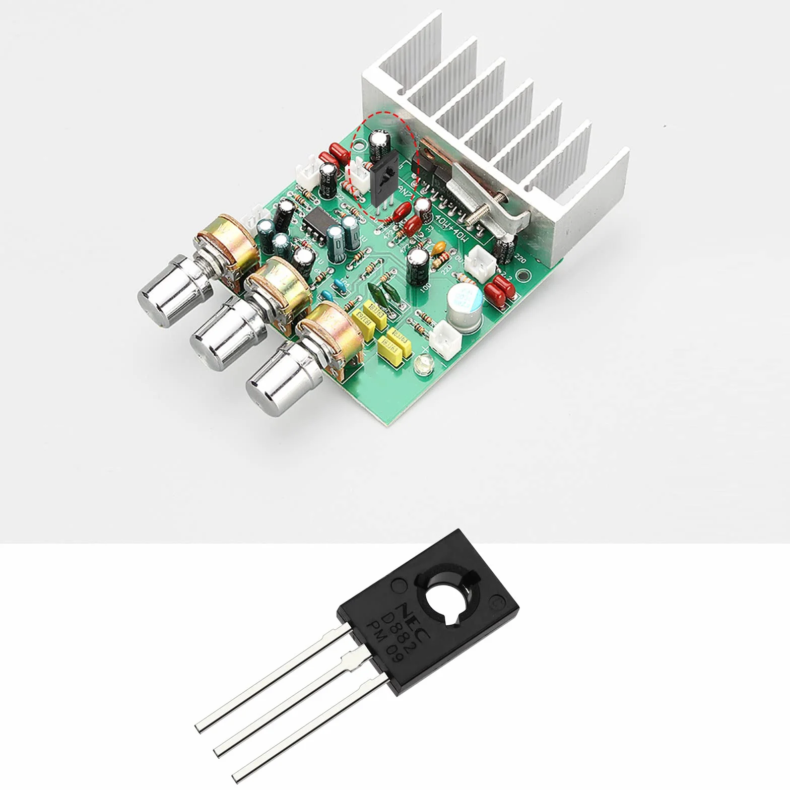 10 szt. tranzystora NPN silikonowy moc ogólnego przeznaczenia 3-pinowy tranzystor NEC TO-126 produkty półprzewodnikowe 2SD882 40 V 3 A 1,0 W do radia audio