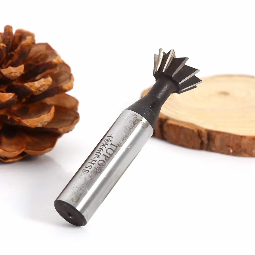Nikou Frez trzpieniowy – jaskółczy ogon 16 mm frez trzpieniowy, 60° HSS, prostolinijny ogon, frez trzpieniowy, wiertło CNC