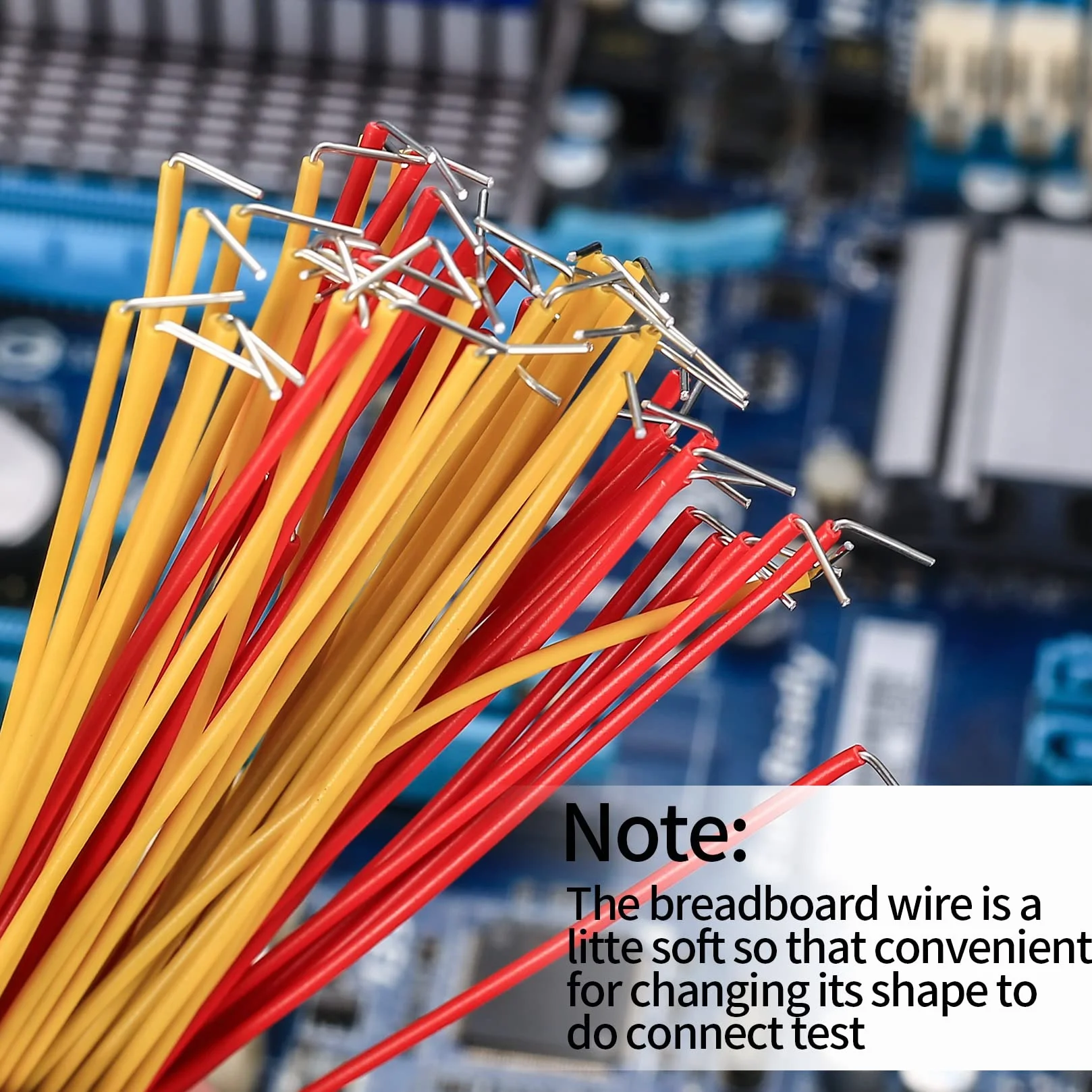 Zestaw przewodów połączeniowych Breadboard 840 sztuk, kable męskie-męskie 14 długości, plastikowe zaciski