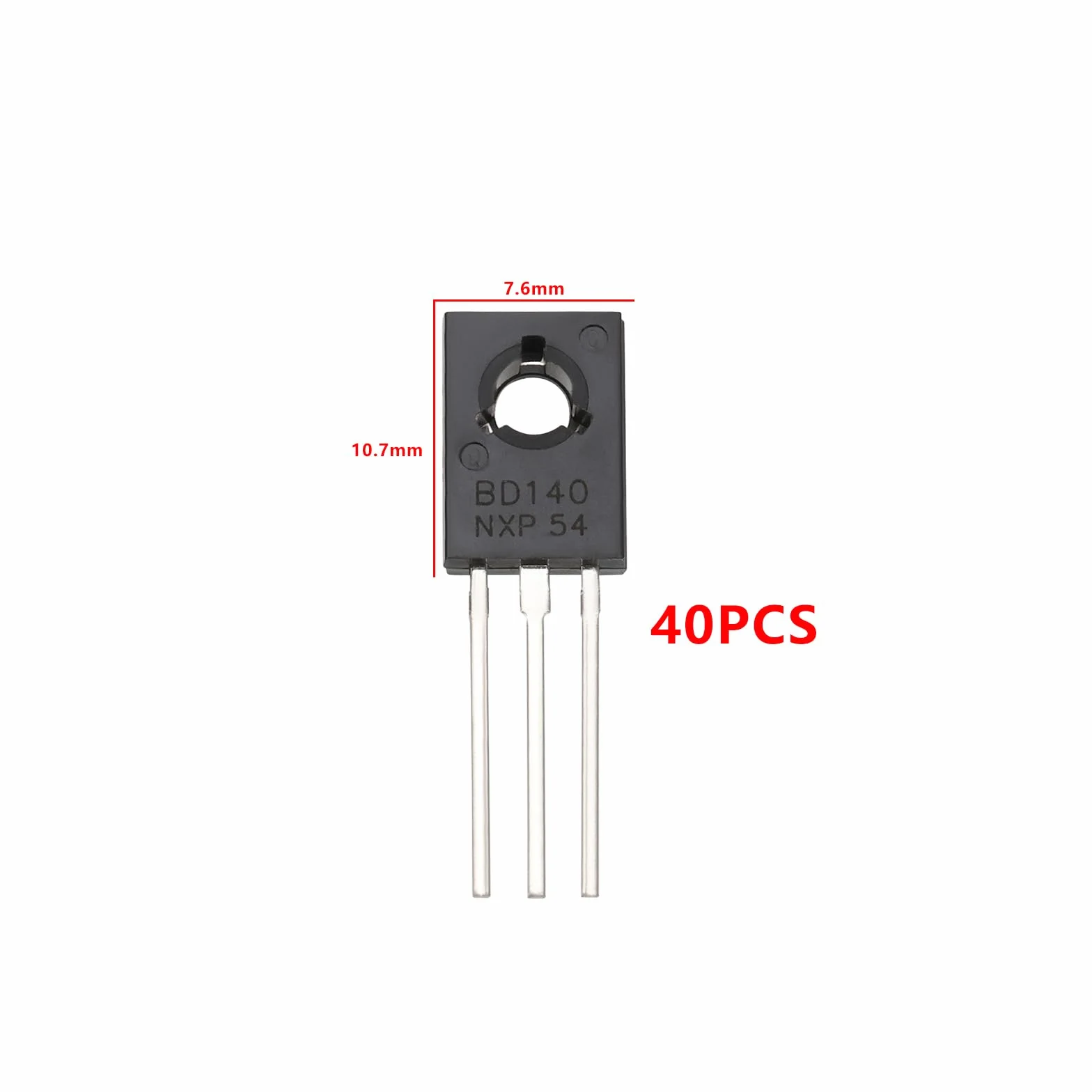 Tranzystor BD139 BD140 NPN PNP 1,5A 80V TO-126 Zestaw 40 szt.