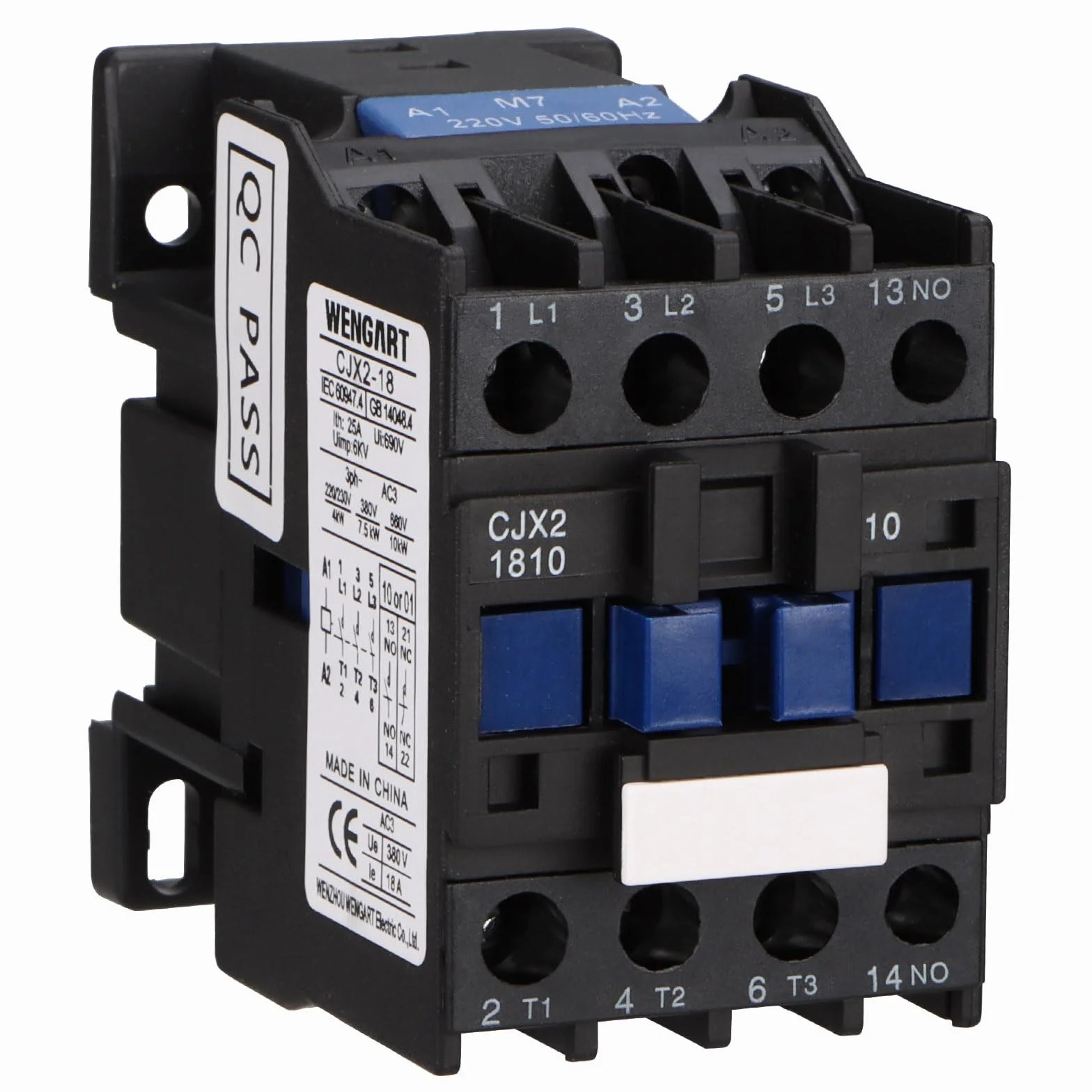 Wengart Stycznik AC CJX2-1810, AC220V 18A 4NO