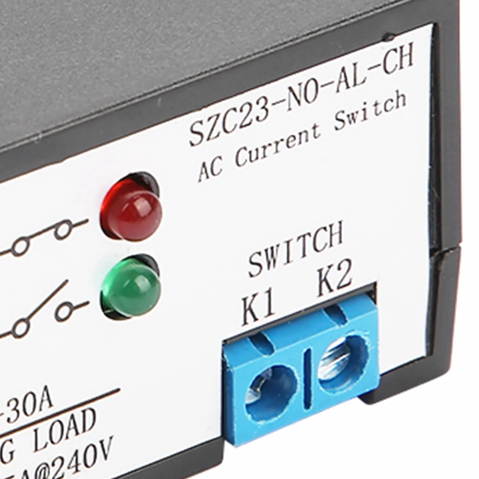 SZC23-NO-AL-CH Current Sensing Switch Normally Open Adjustable AC 0.2-30A IP30 Waterproof