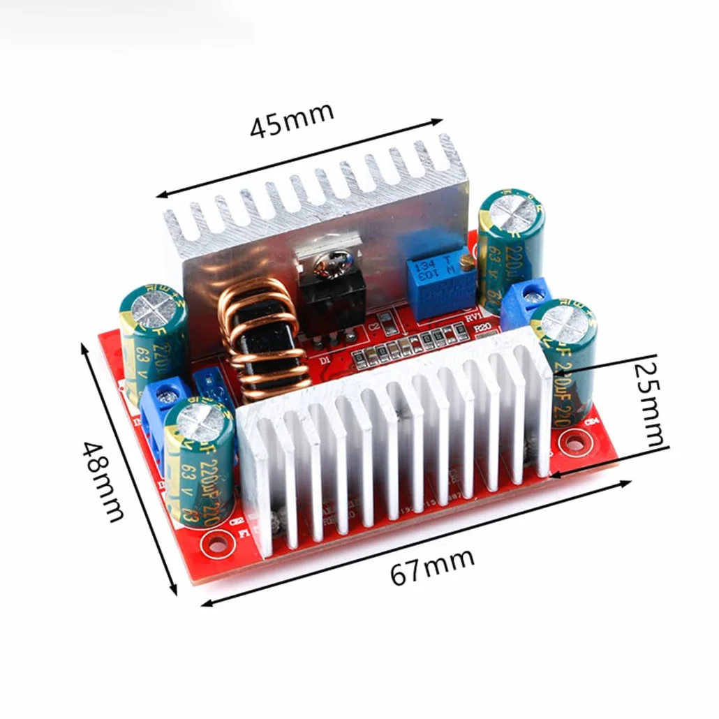 Hailege 2 szt. 400 W 15 A DC Step Up Boost Power moduł 8,5-50 V do 10-60 V prąd stały regulowany wzmacniacz napięcia transformatora moduł napędu LED
