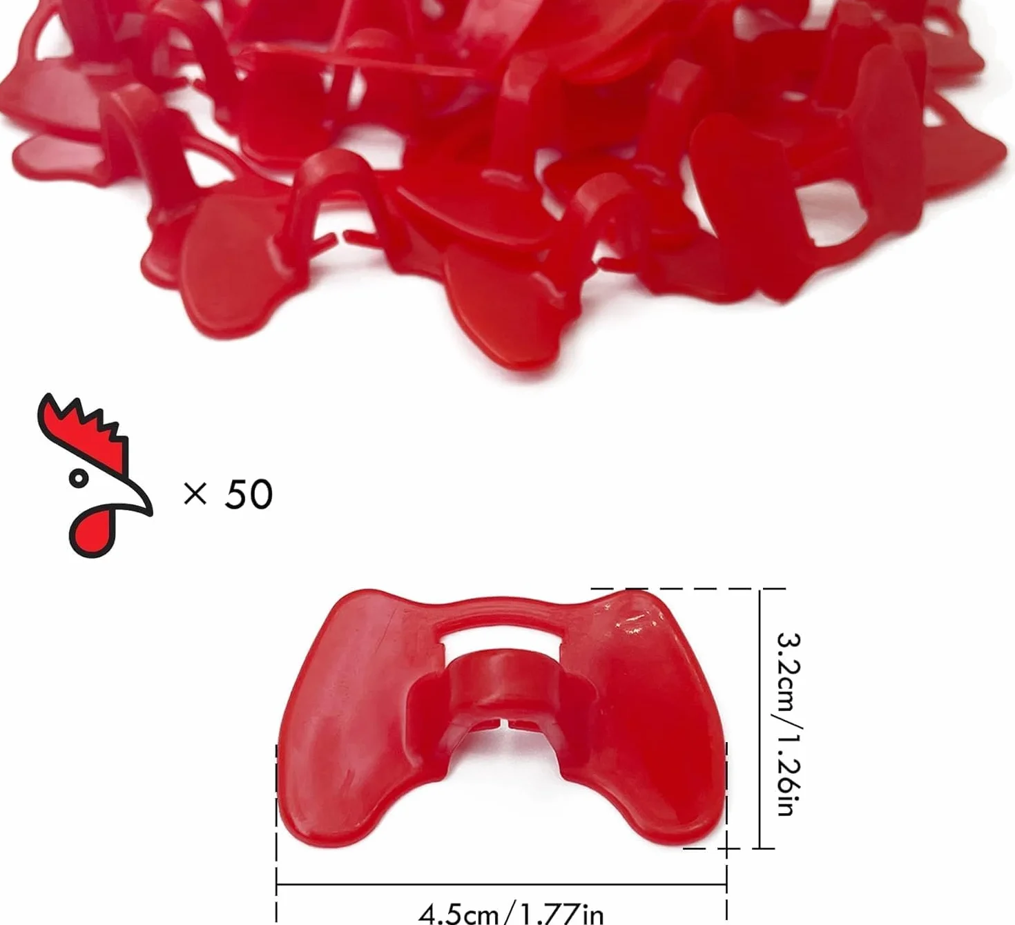 LATRAT 50 sztuk okularów dla kur, okulary przeciw dziobaniu bażantów, Pinless Peepers, okulary ochronne przeciw dziobaniu, sprzęt do hodowli drobiu, narzędzia, okulary dla kur przeciw dziobaniu