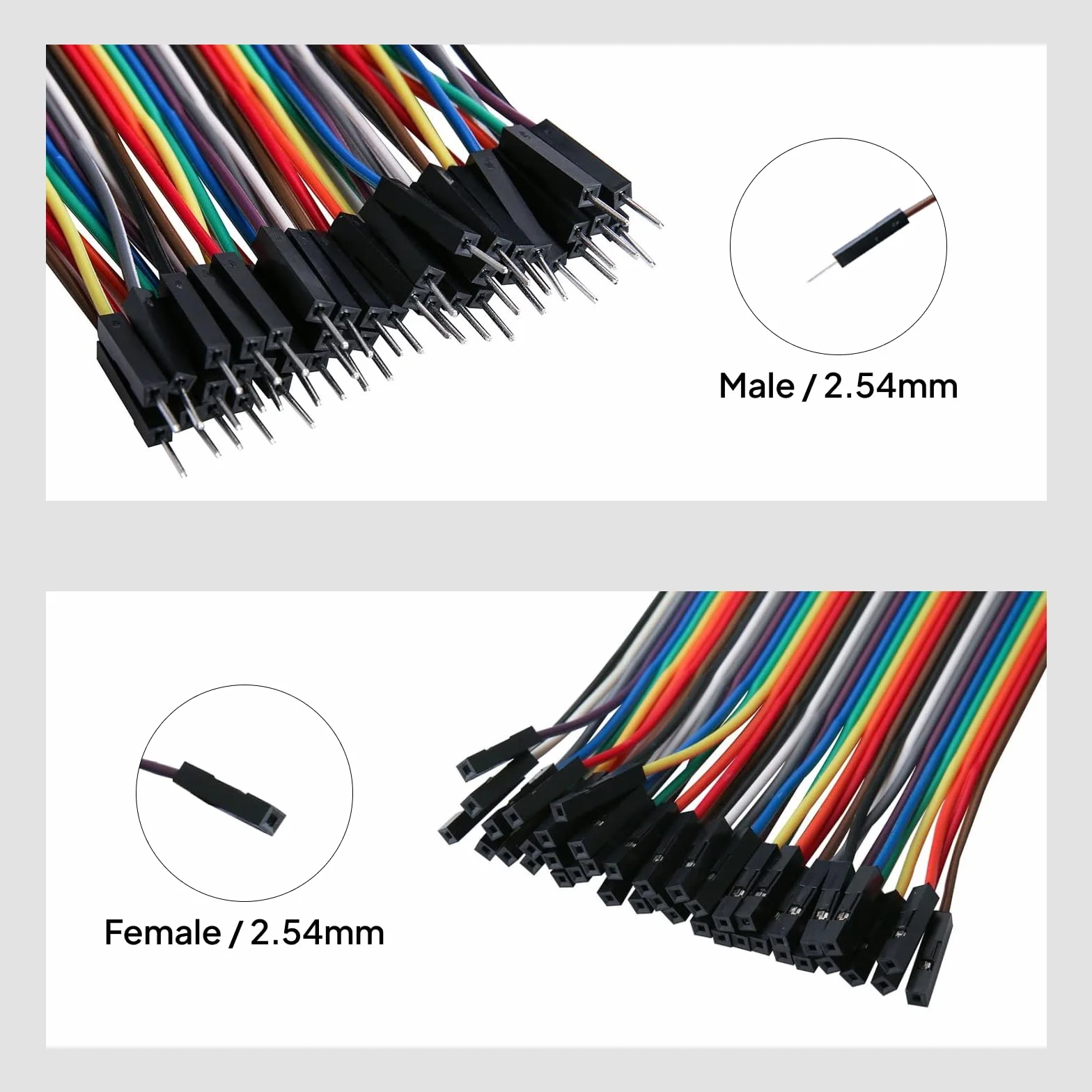 ELEGOO Zworka kablowa 28 AWG Mostki Przewodowe 40 x 20 cm Zestaw 3 szt. dla Arduino Raspberry Pi