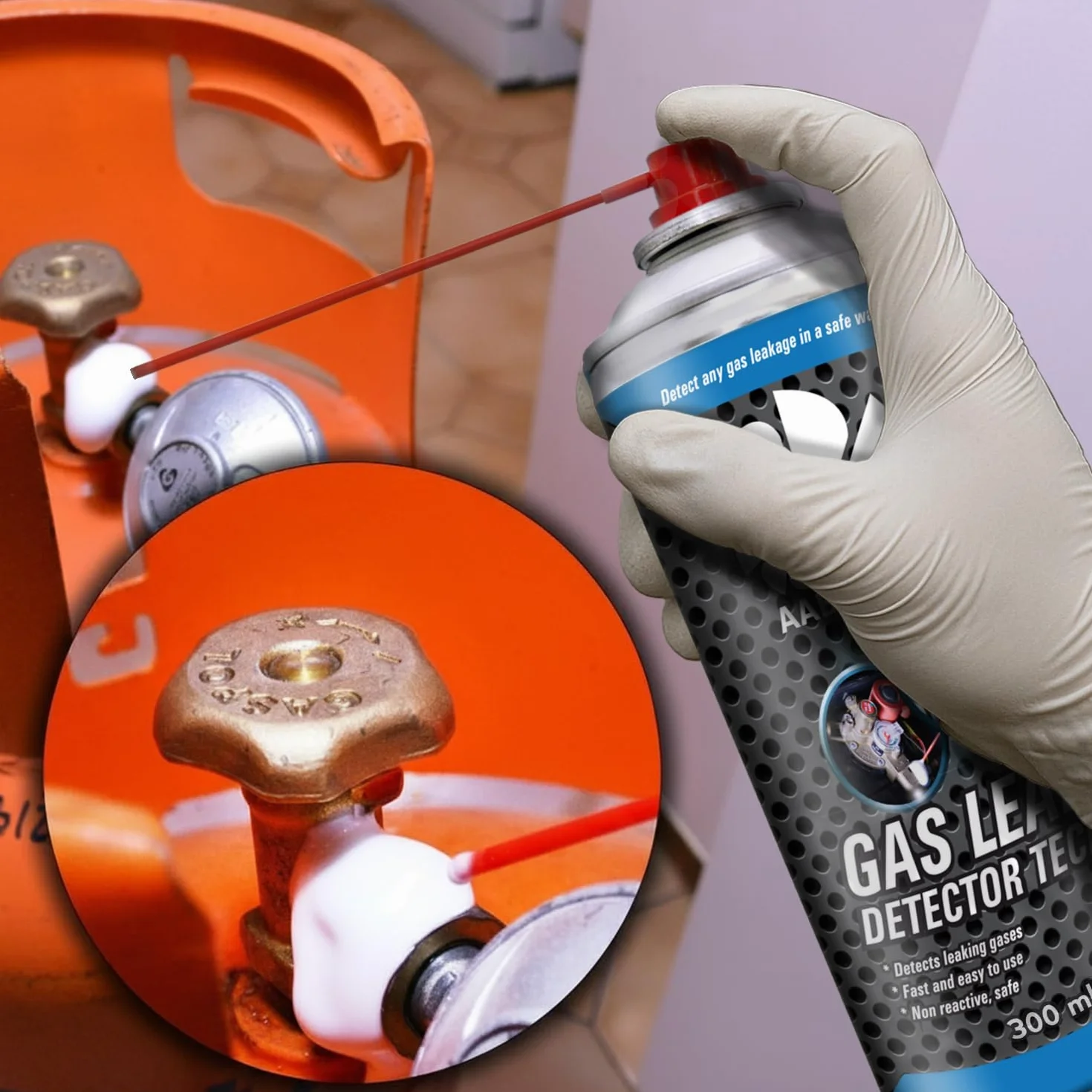 2x AABCOOLING Detektor Nieszczelności 300ml Tester Szczelności - Spray do Wykrywania Wycieków Powietrza w Układach Pneumatycznych - Szybka Diagnoza Nieszczelności Węży, Złączek, Reduktorów, Narzędzi