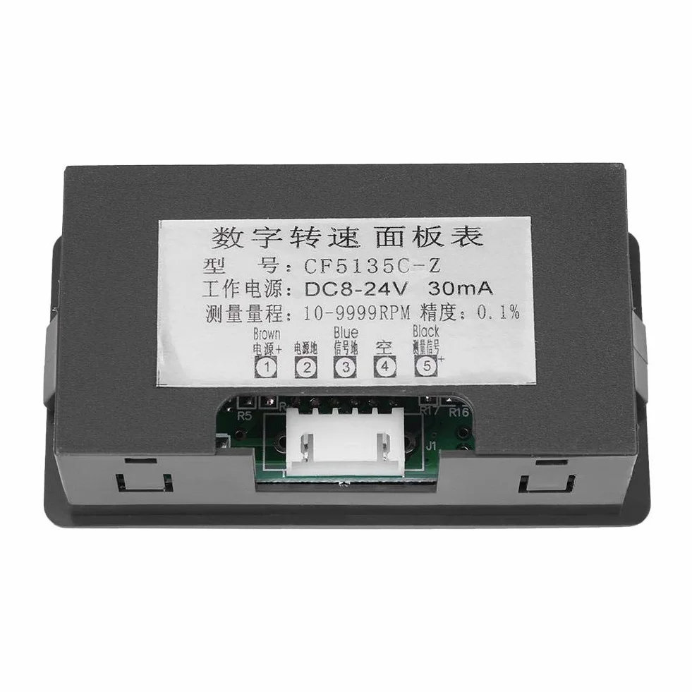 4 cyfrowy tachometr LED RPM miernik prędkości i czujnik zbliżeniowy holu NPN (niebieski)