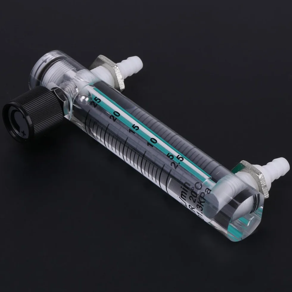 Yosoo Health Gear przepływomierz gazu, 2,5-25 LPM przepływomierz z zaworem regulatora do tlenu/powietrza/gazu