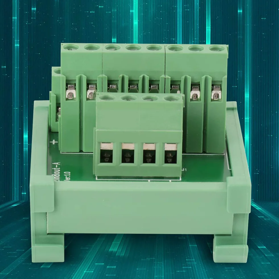 Modulplatine 2-in-8-polige Modul-Breakout-Platine DIN-Schienen- und Schalttafelmontage Power Distribution
