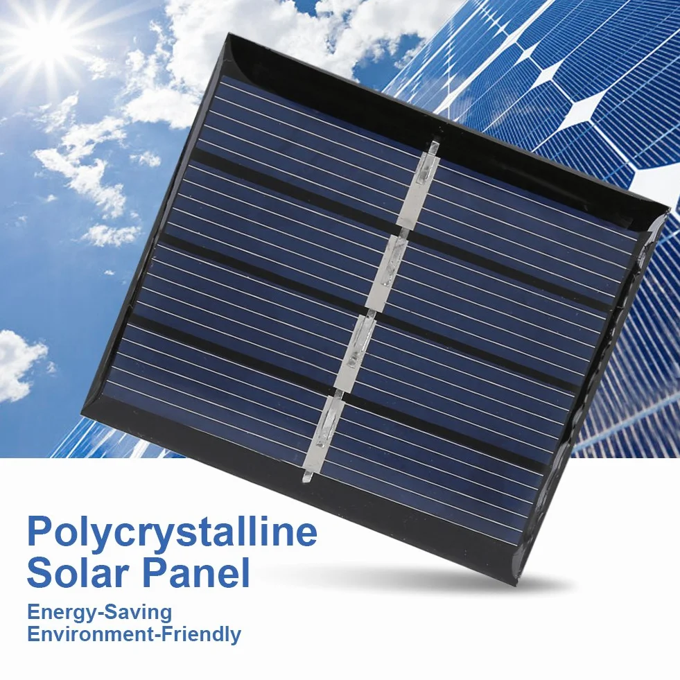 Zestaw 2 mini polikrystalicznych paneli słonecznych Fotowoltaiczny panel słoneczny do domowego majsterkowania, projektów naukowych, zabawek, ładowarki, 0,36 W 2 V