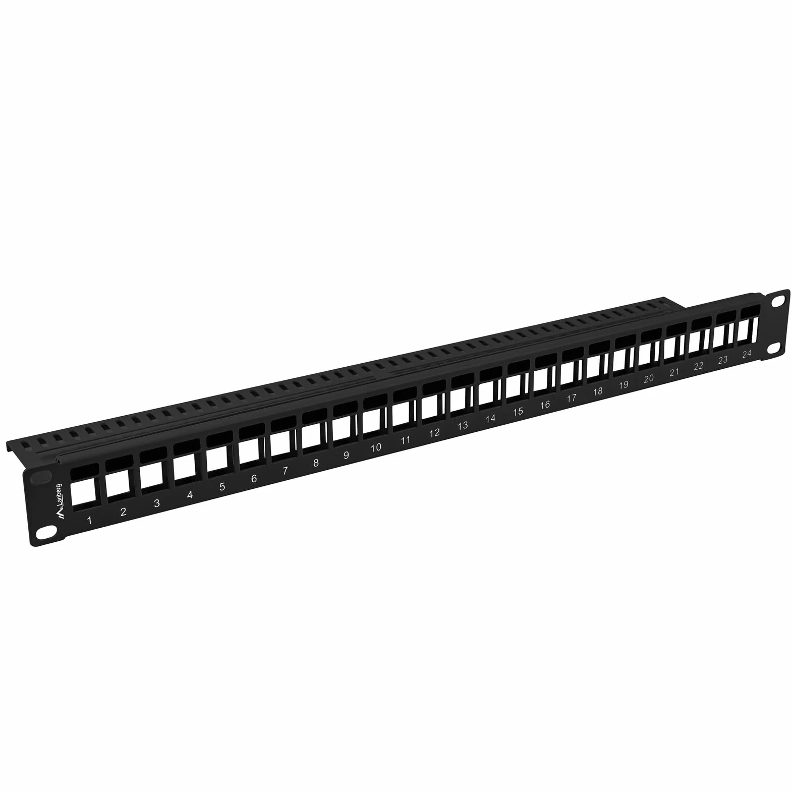 Lanberg Keystone PPKS-1024-B Panel Krosowy, 24 porty 1U, Czarny