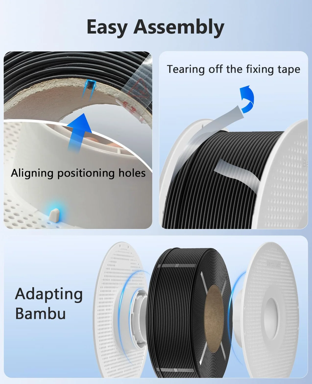 JAYO Filament PLA Refill 1,75 mm, zwiększona wytrzymałość, materiały do druku 3D, dokładność wymiarowa +/- 0,02 mm, Neatly Wound, 1,1 kg (+ 100 g dodatku), farba do drewna