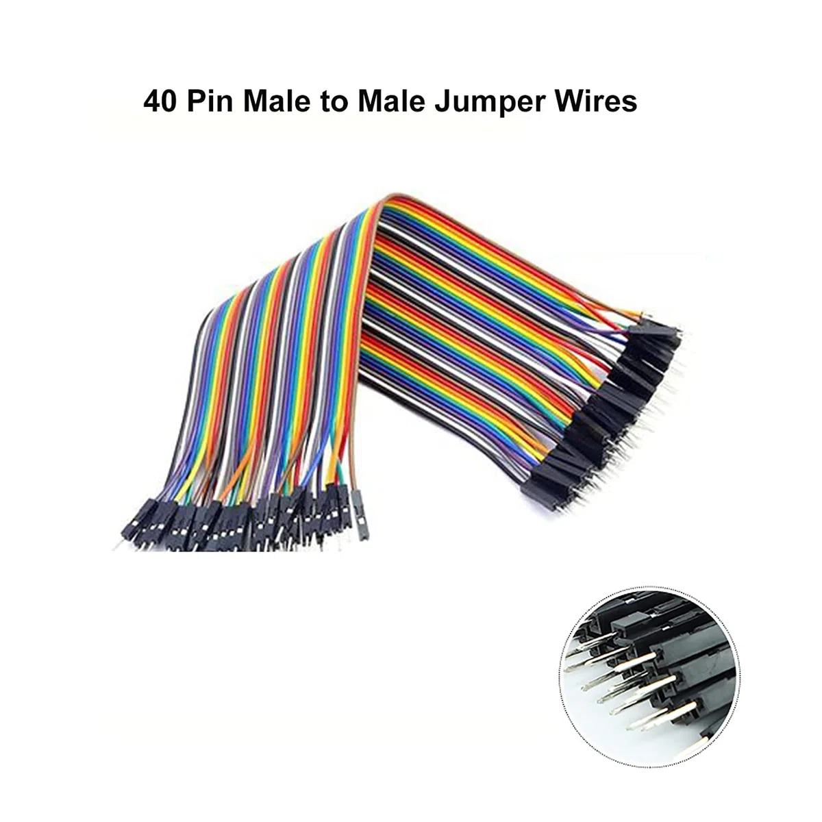 120 Pin Dupont Jumper Wires, 20cm wire length (40Pin Male to Female, 40Pin Male to Male, 40 Pin Female to Female), with Arduino and Raspberry Pi projects (Set of 3)