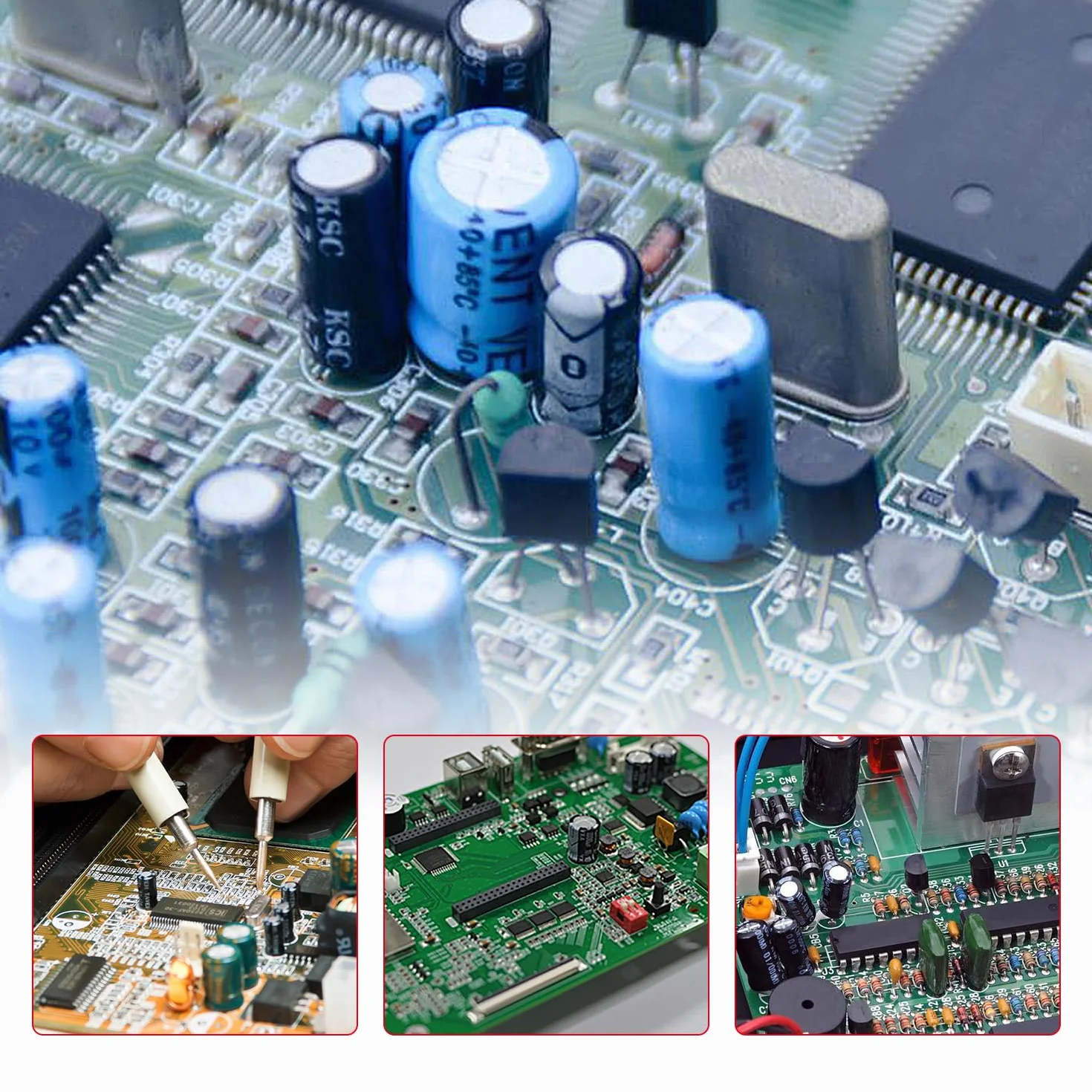 YIXISI 148 Sztuk 22 Wartości Zakres 10uF-2200uF 10V 16V 25V 35V 50V Zestaw Kondensatorów Elektrolitycznych, Aluminiowe Kondensatory Elektrolityczne, do Telewizora, Monitora LCD, Radia, Stereo, Gier