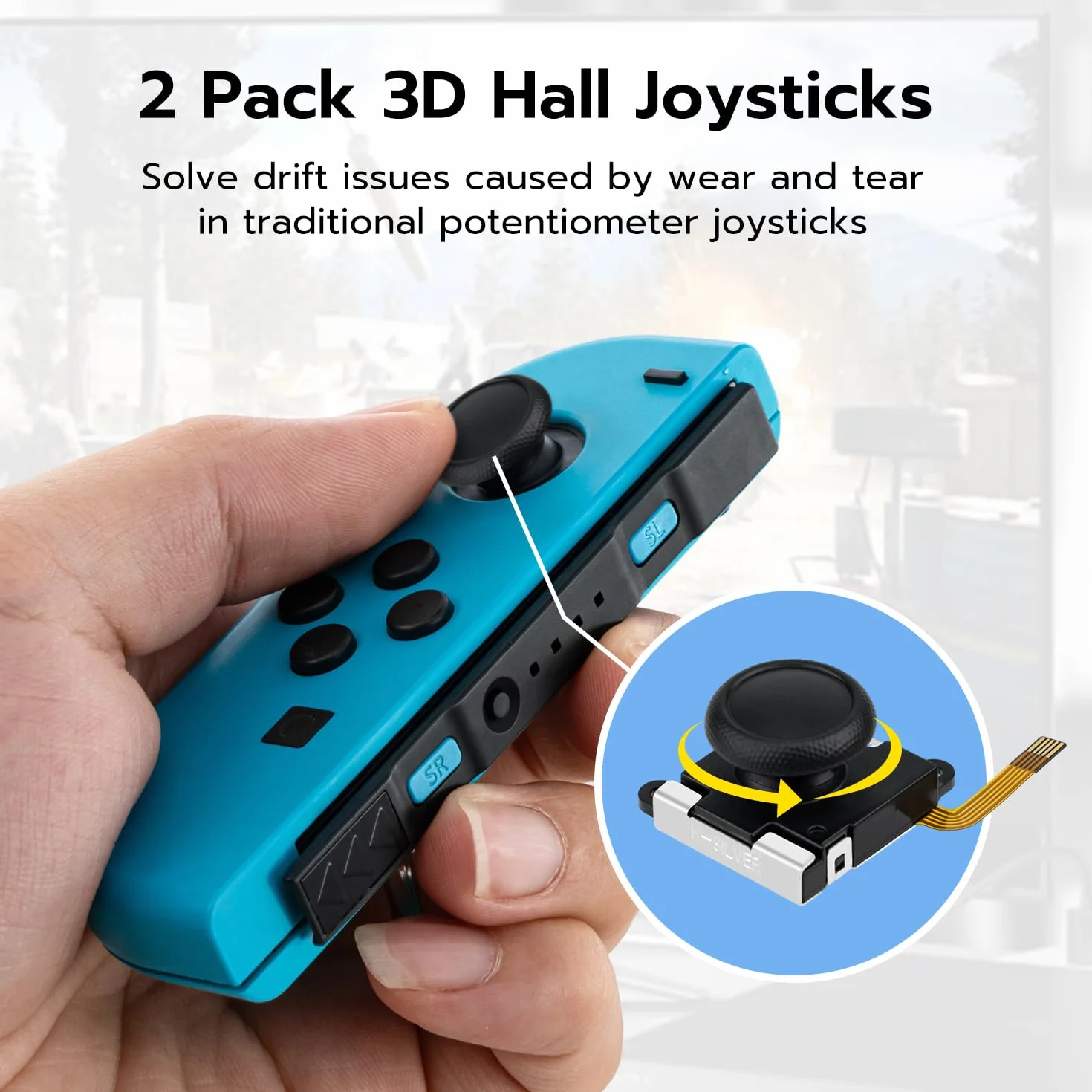 Czujnik efektu 3D Hall wymienny joystick do kontrolera NS Switch Joy-Con OLED Switch Lite