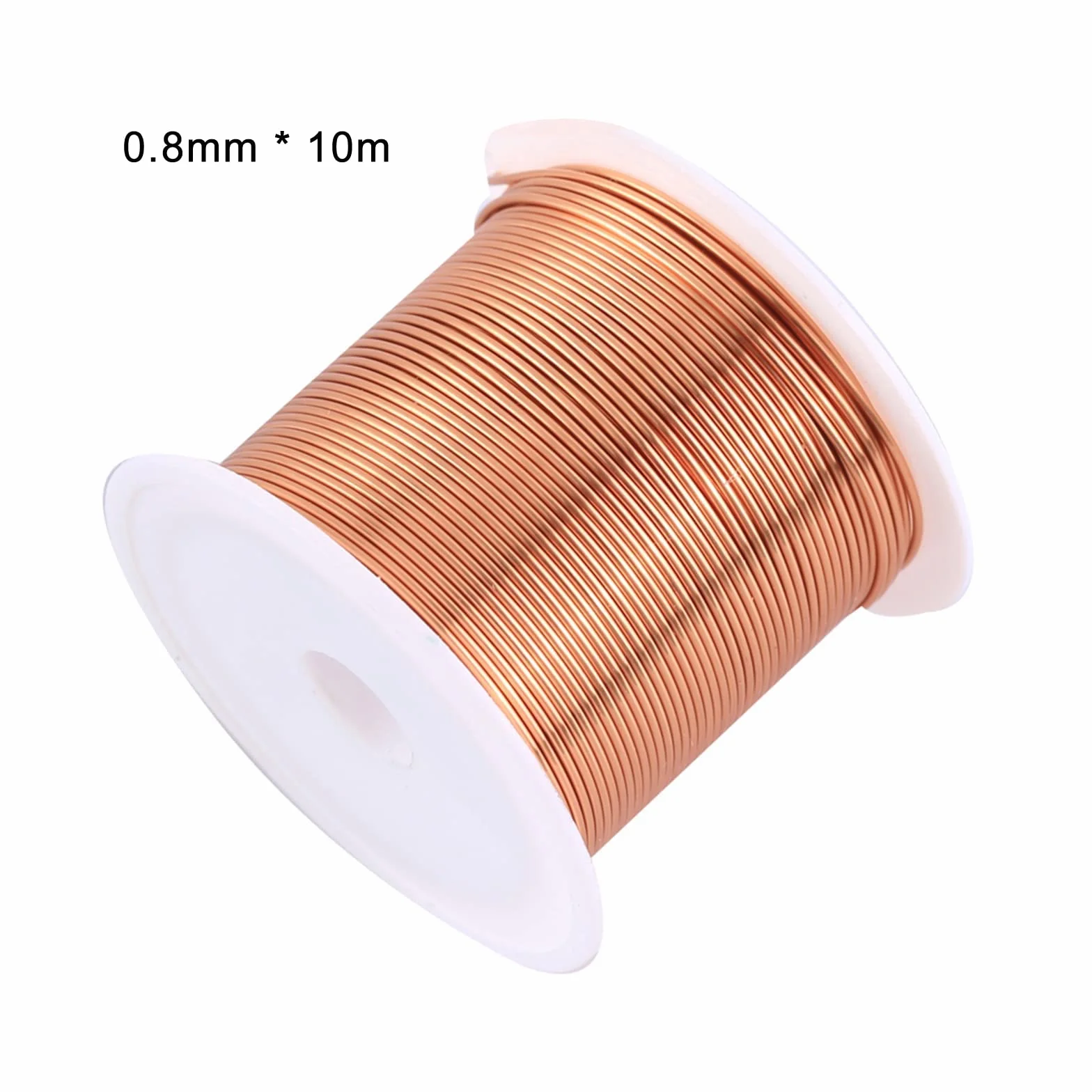 SKYPRO 3 cewki szpulowe drut magnetyczny emaliowany drut miedziany emaliowany magnes nawinięty drut naturalna temperatura znamionowa szeroko stosowana do transformatorów indukcyjnych - 0,8 mm x 10 m