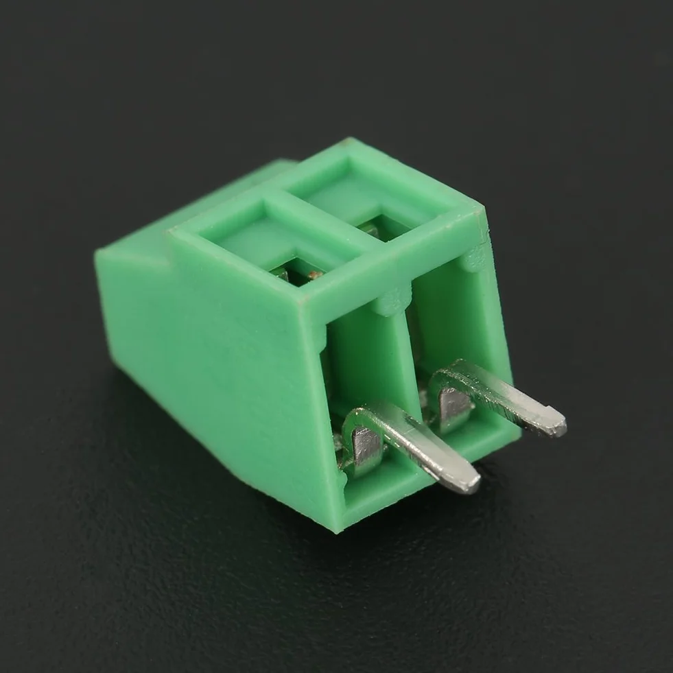50 Sztuk 2Pin Złącze śrubowe do PCB Zielone Złącze Listwy Zaciskowej Zestaw Asortymentowy 2.54mm/0.1 Cala)