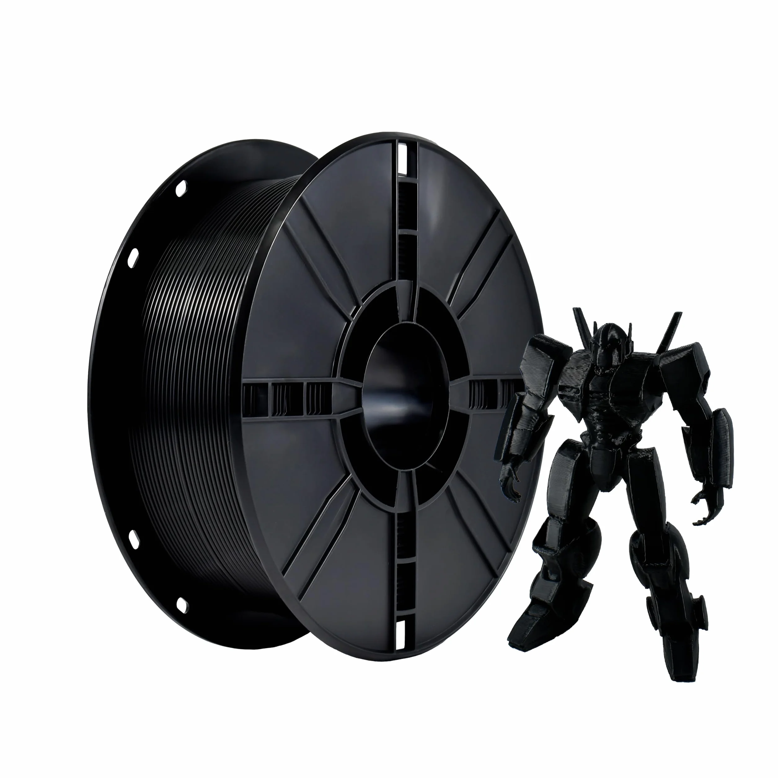 iBOSS PLA+Filament 1,75mm, czysta czerń, filament drukarki 3D PLA PLUS, dokładność wymiarowa +/-0,02mm, kołowrotek 1 kg (2,2 funta), odpowiedni dla większości drukarek