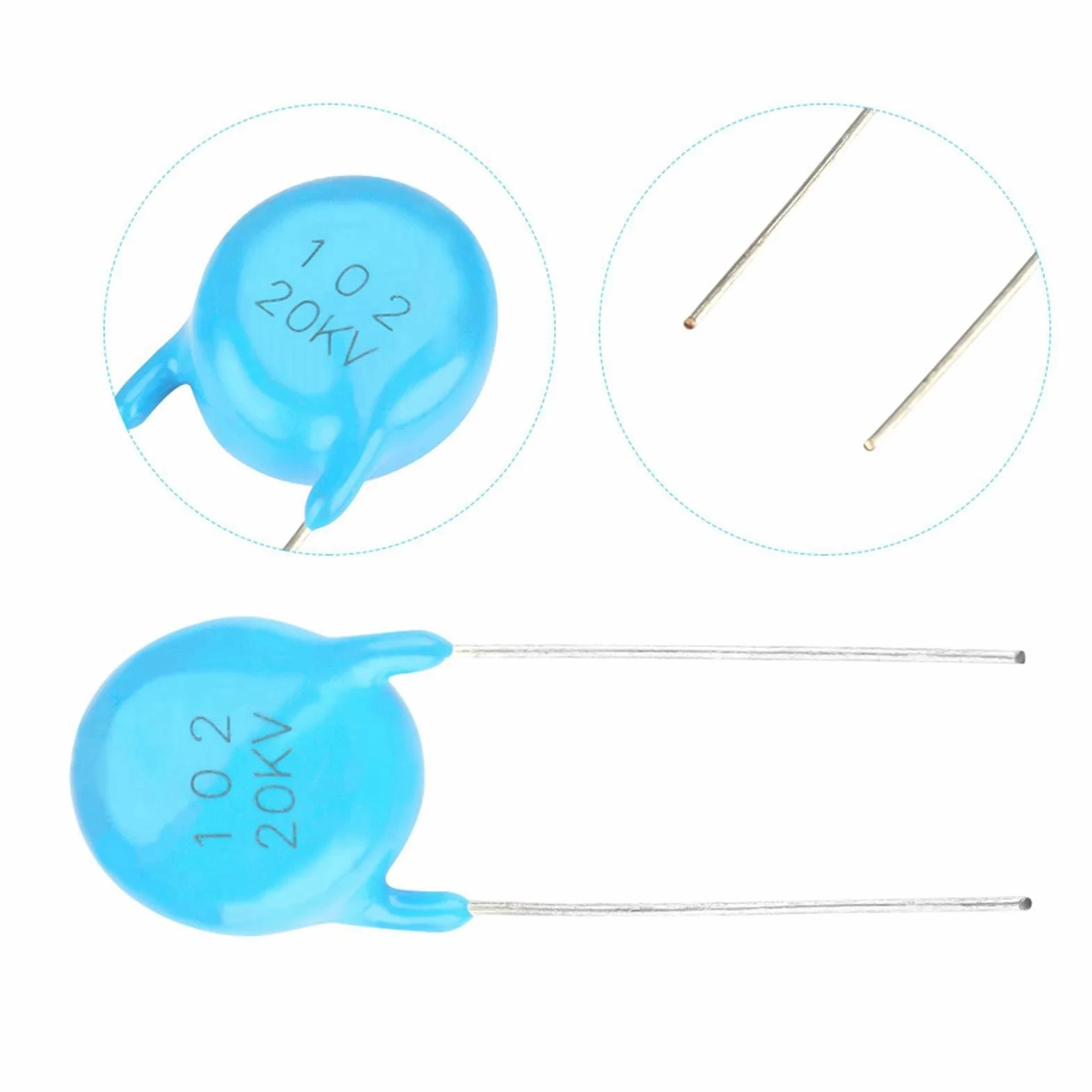 High Voltage Ceramic Capacitor Kit 20Kv 1Nf 0.001Uf 1000Pf 20Pcs