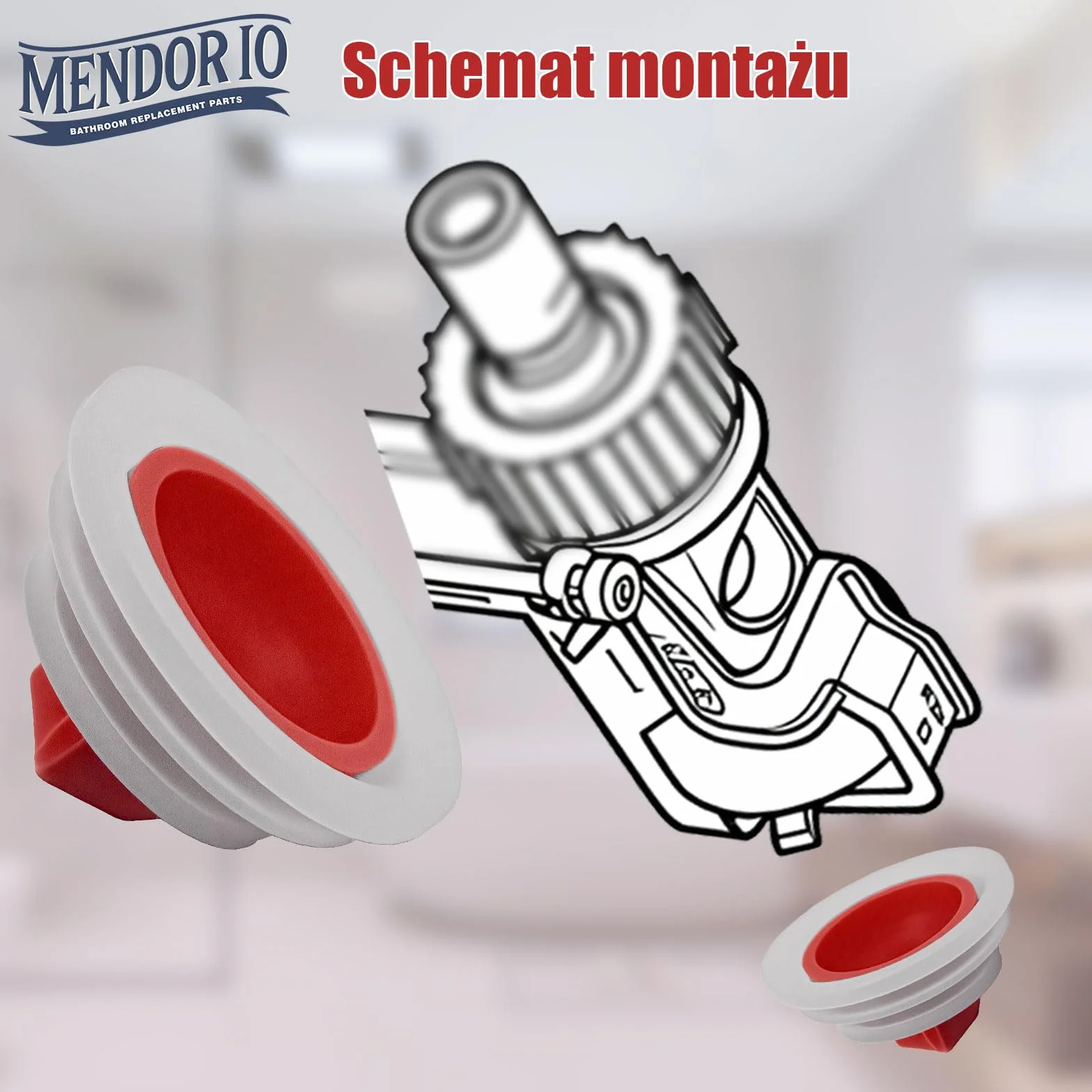 Membrana uszczelniająca do zaworu napełniającego WC TECE 3 sztuki