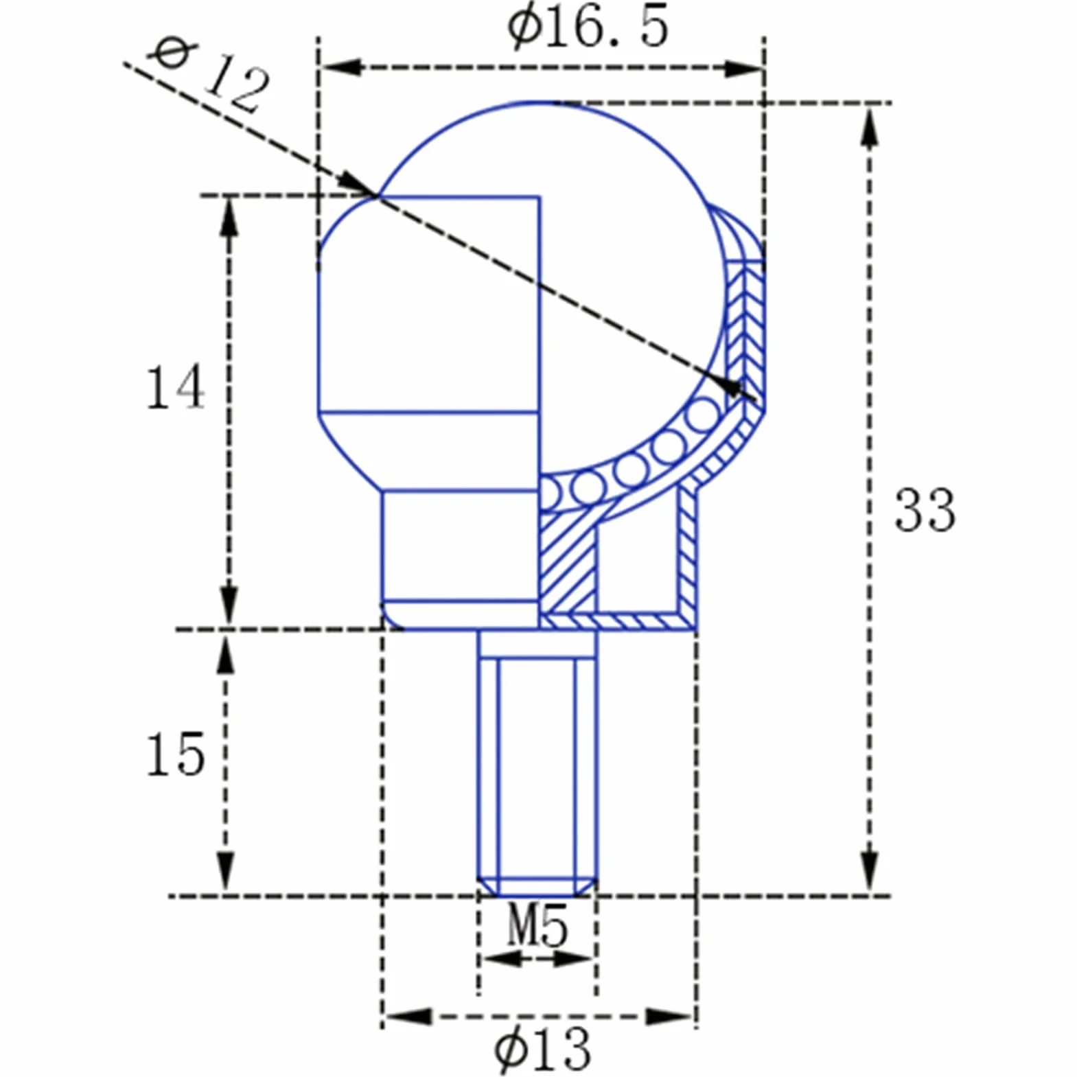 Obrotowe Kółka Kulkowe Ze Stali Węglowej M5 Mini Ball Bearing Universal Wheel Nylonowa Kula 10szt